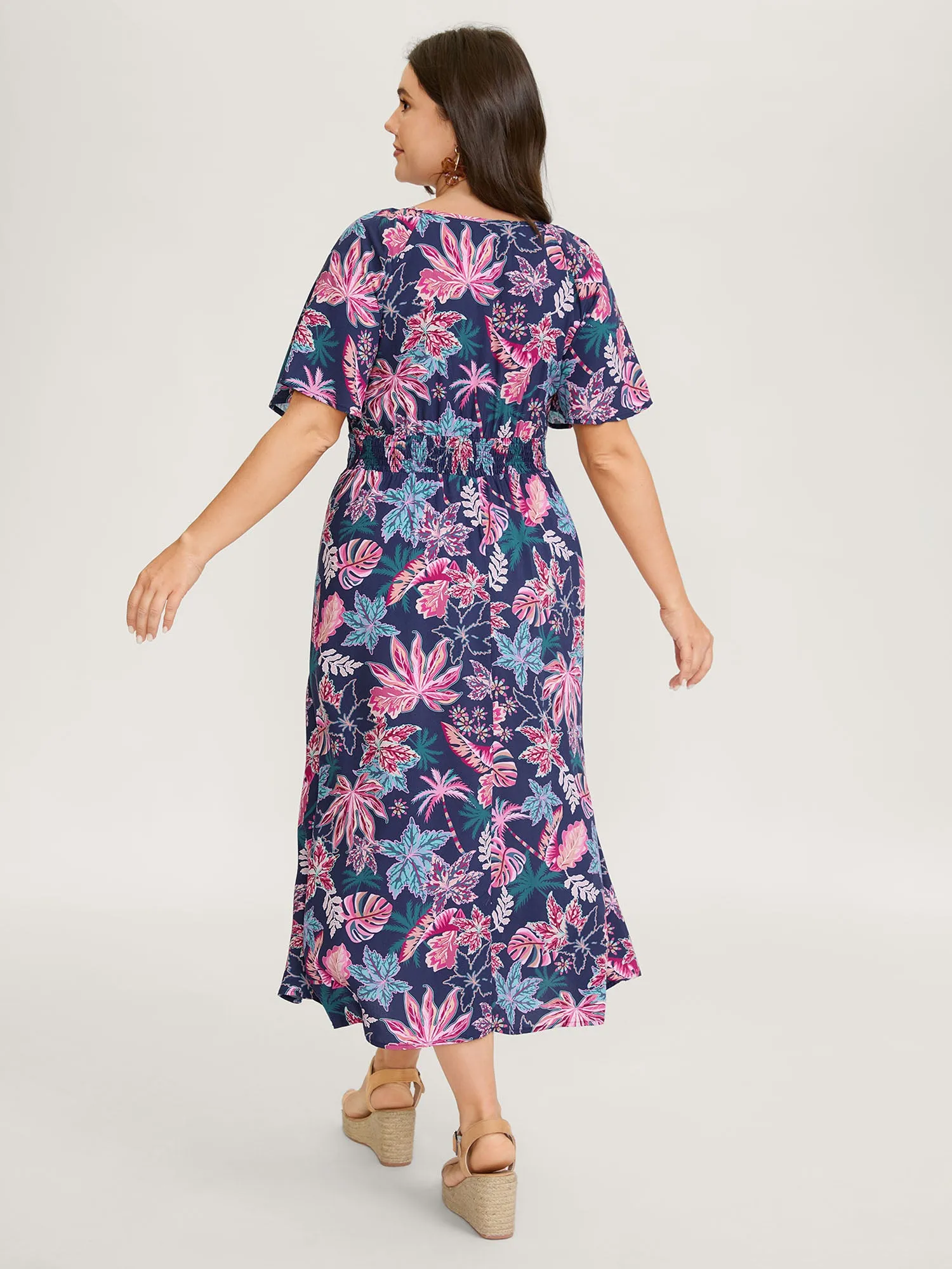 Floral Cinched-Waist Maxi Dress sold by Bloomchic product image thumbnail 4