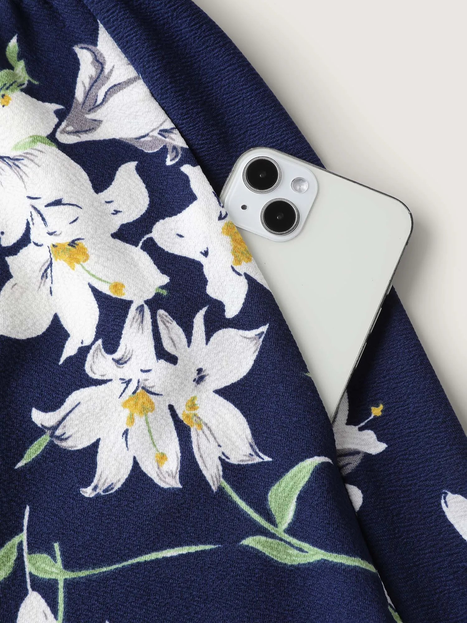 Floral Print Pockets Suspender Skirt Midi Dress sold by Bloomchic product image thumbnail 5