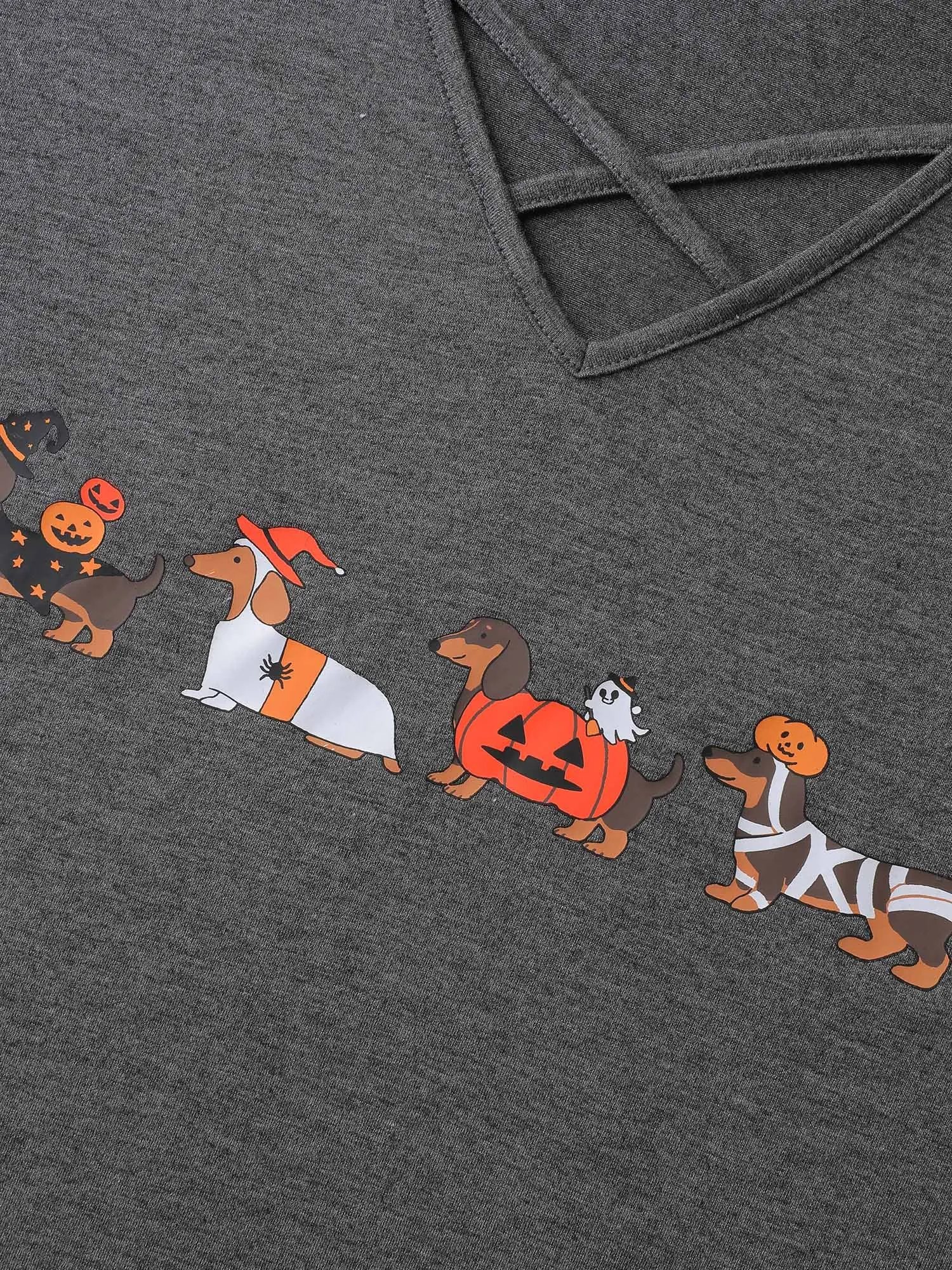Trick or BloomChic Crossover Neck-Tie T-Shirt sold by Bloomchic product image thumbnail 5