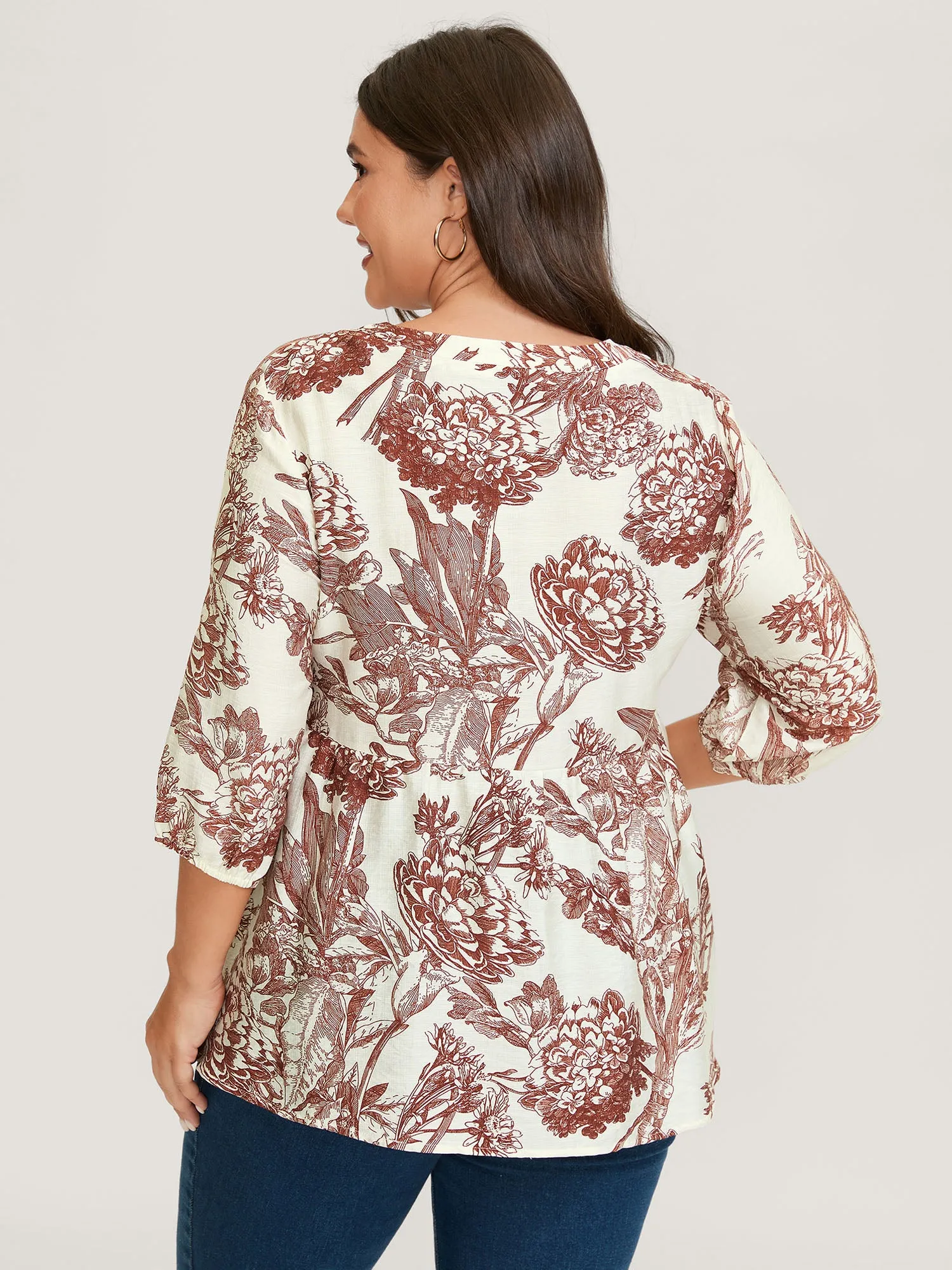 Silhouette Flower Flared Tunic Top sold by Bloomchic product image thumbnail 4