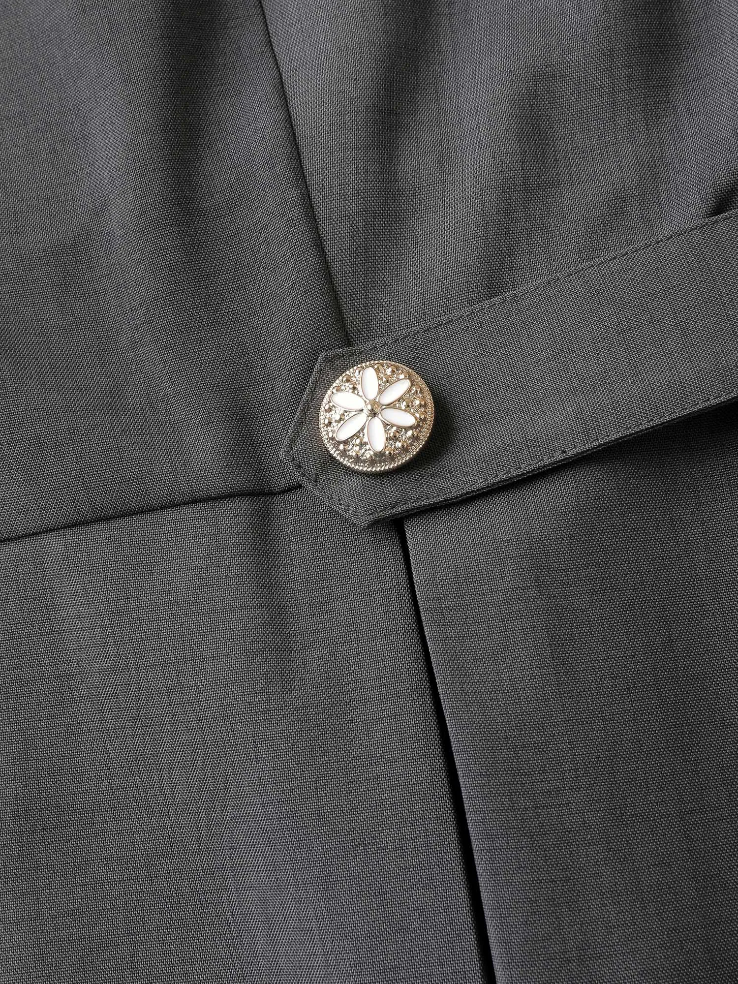 Inner Pleats Waist-Defining Buckle Midi Dress sold by Bloomchic product image thumbnail 5