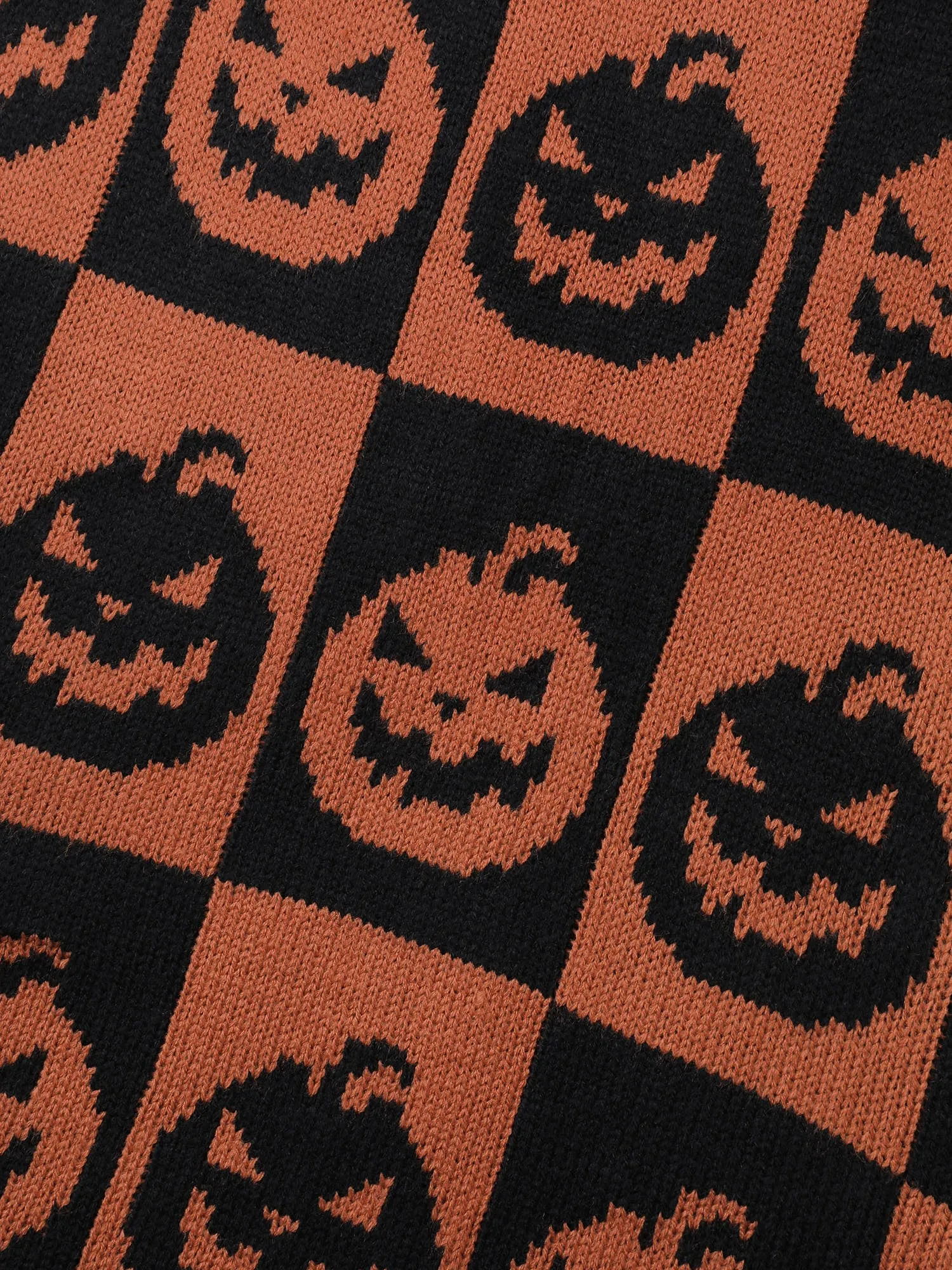 Creepy Pumpkins Jacquard Blended Yarn Pullover sold by Bloomchic product image thumbnail 5