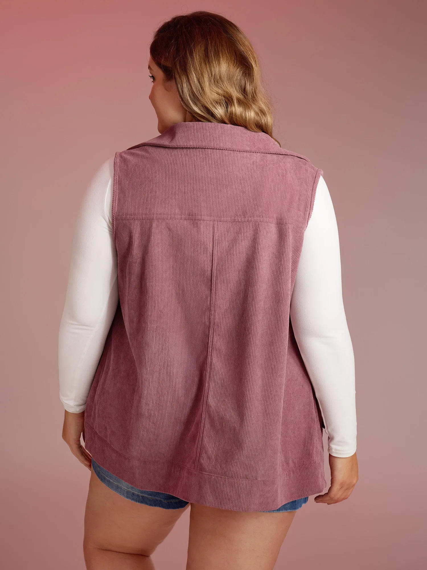 Ribbed Corduroy Deep Pockets Vest sold by Bloomchic product image thumbnail 4