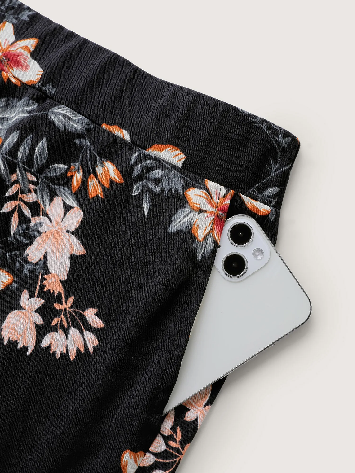 Floral Print Ruffled Wide-Leg Pants sold by Bloomchic product image thumbnail 5