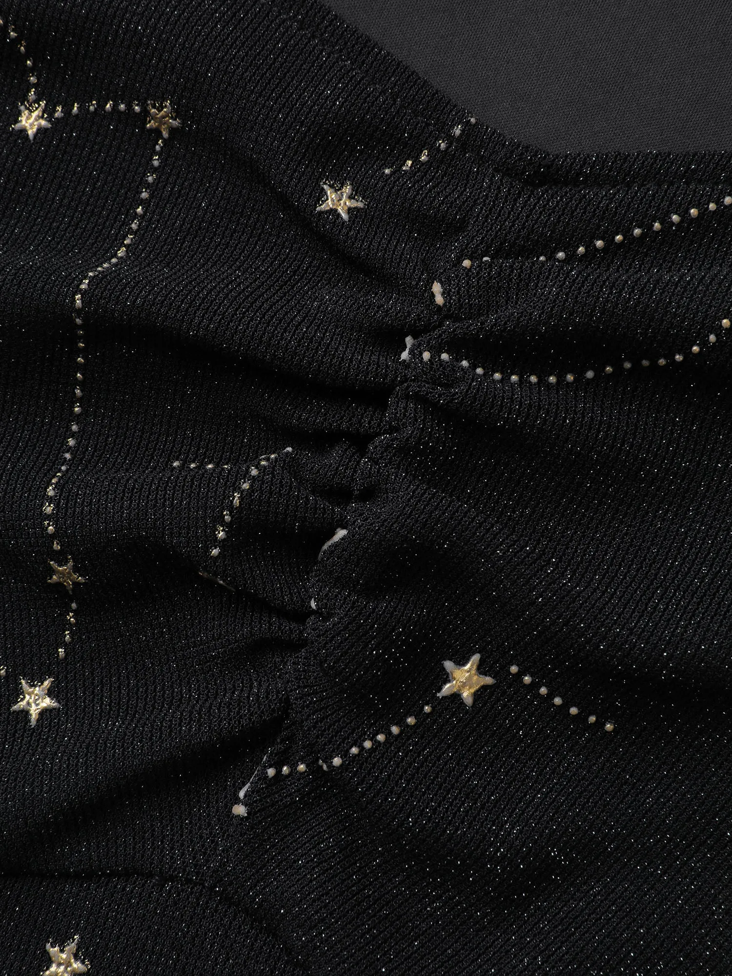 Starry Silk Mesh Flared Sleeve Midi Dress sold by Bloomchic product image thumbnail 5