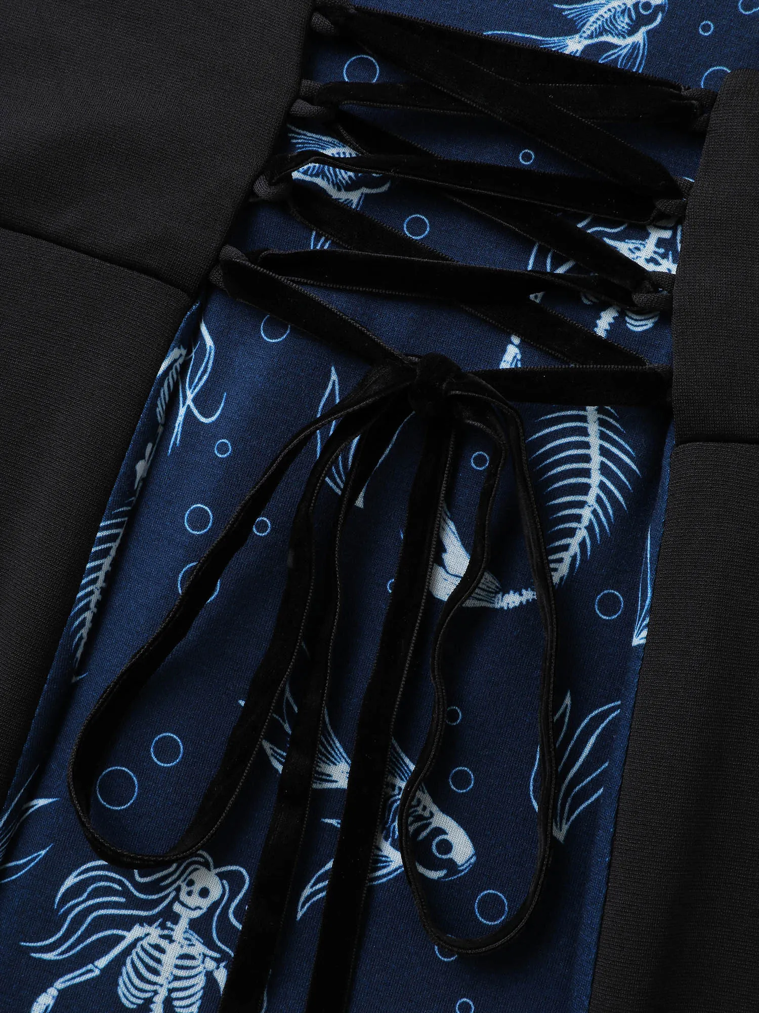 Spooky Mermaid Print Supersoft Cinched Midi Dress sold by Bloomchic product image thumbnail 5