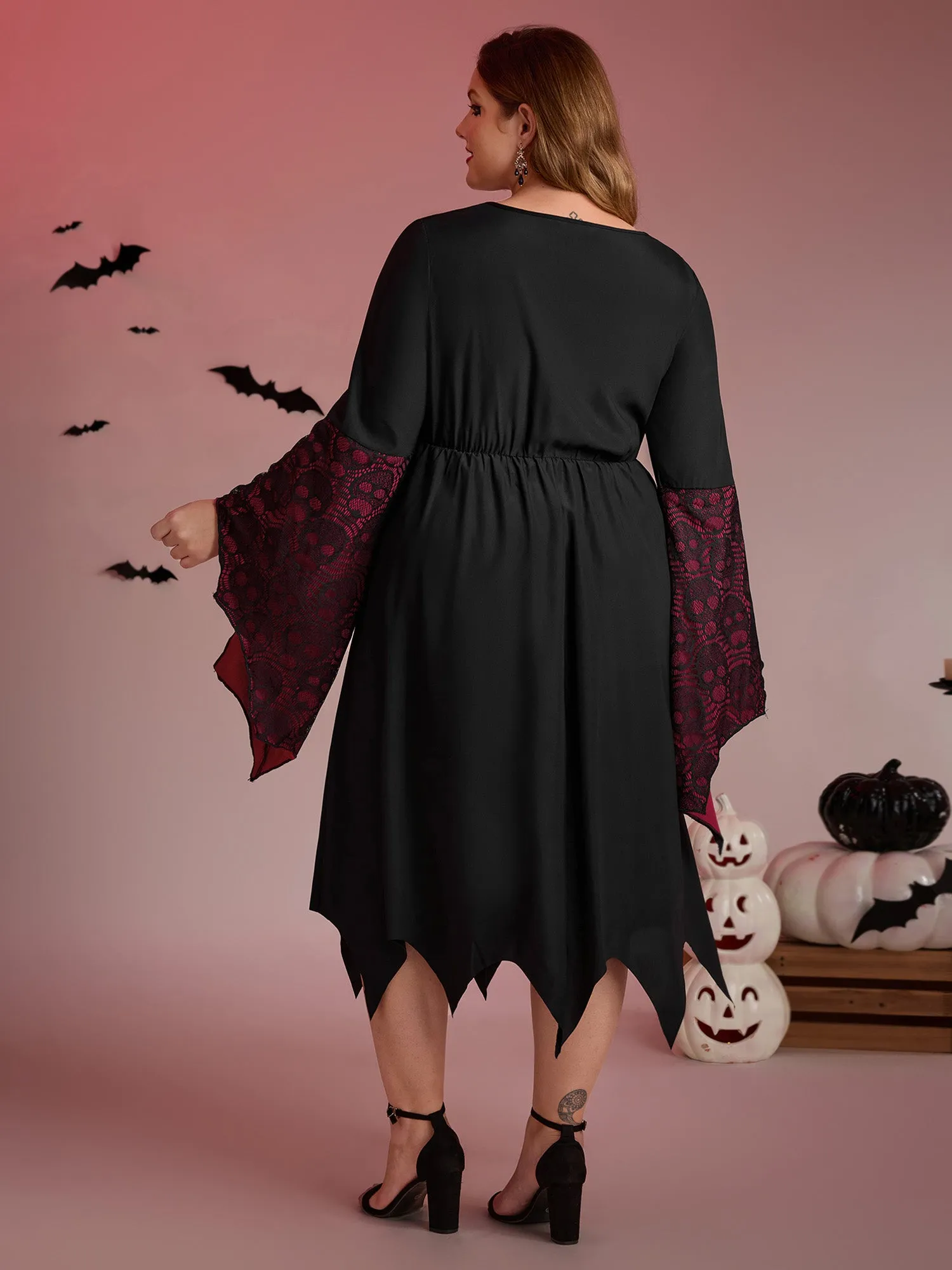 Wicked Witch Color Contrast Midi Dress sold by Bloomchic product image thumbnail 4