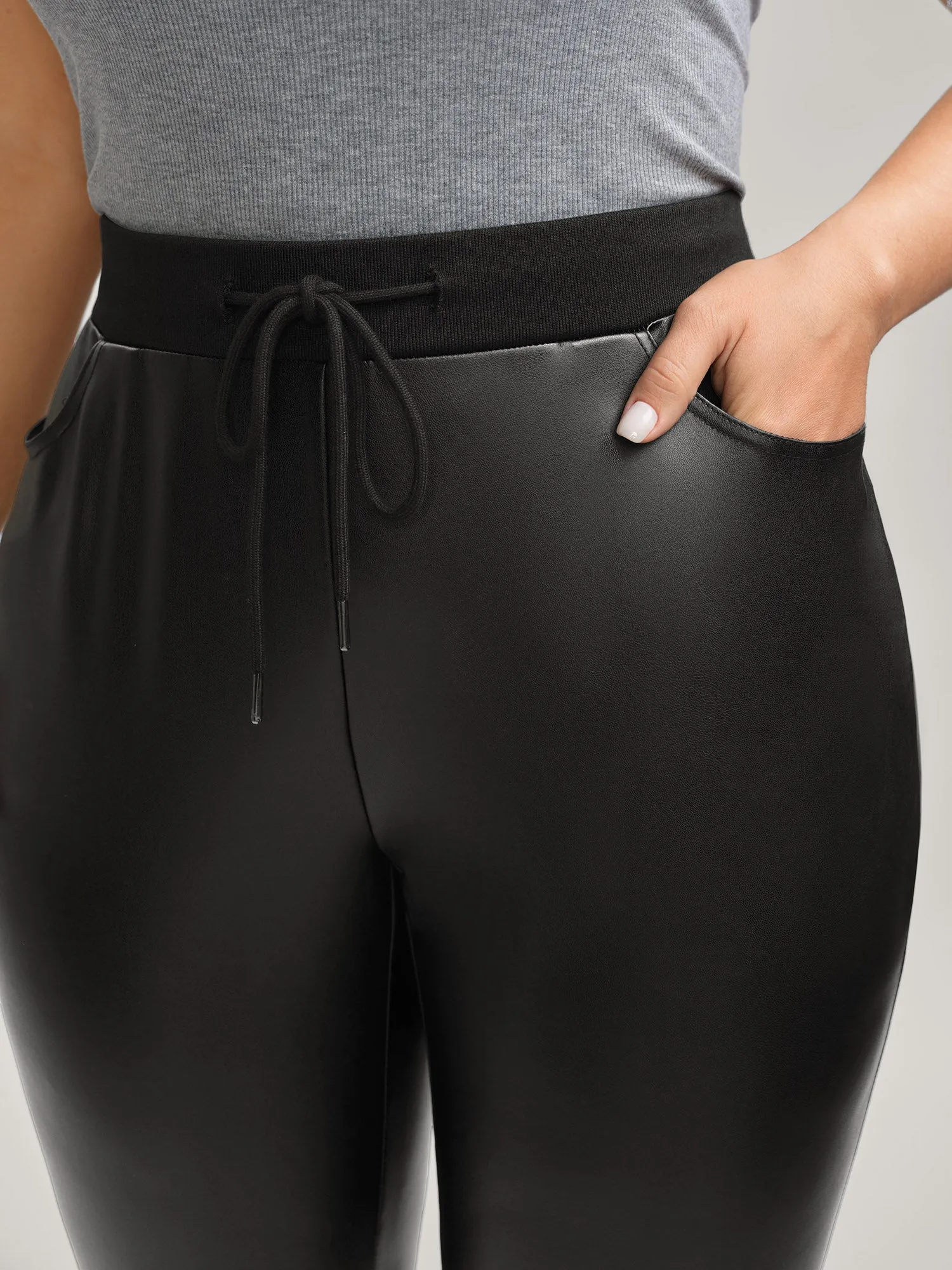 Super Stretchy Drawstring Metallic Look Pants sold by Bloomchic product image thumbnail 4