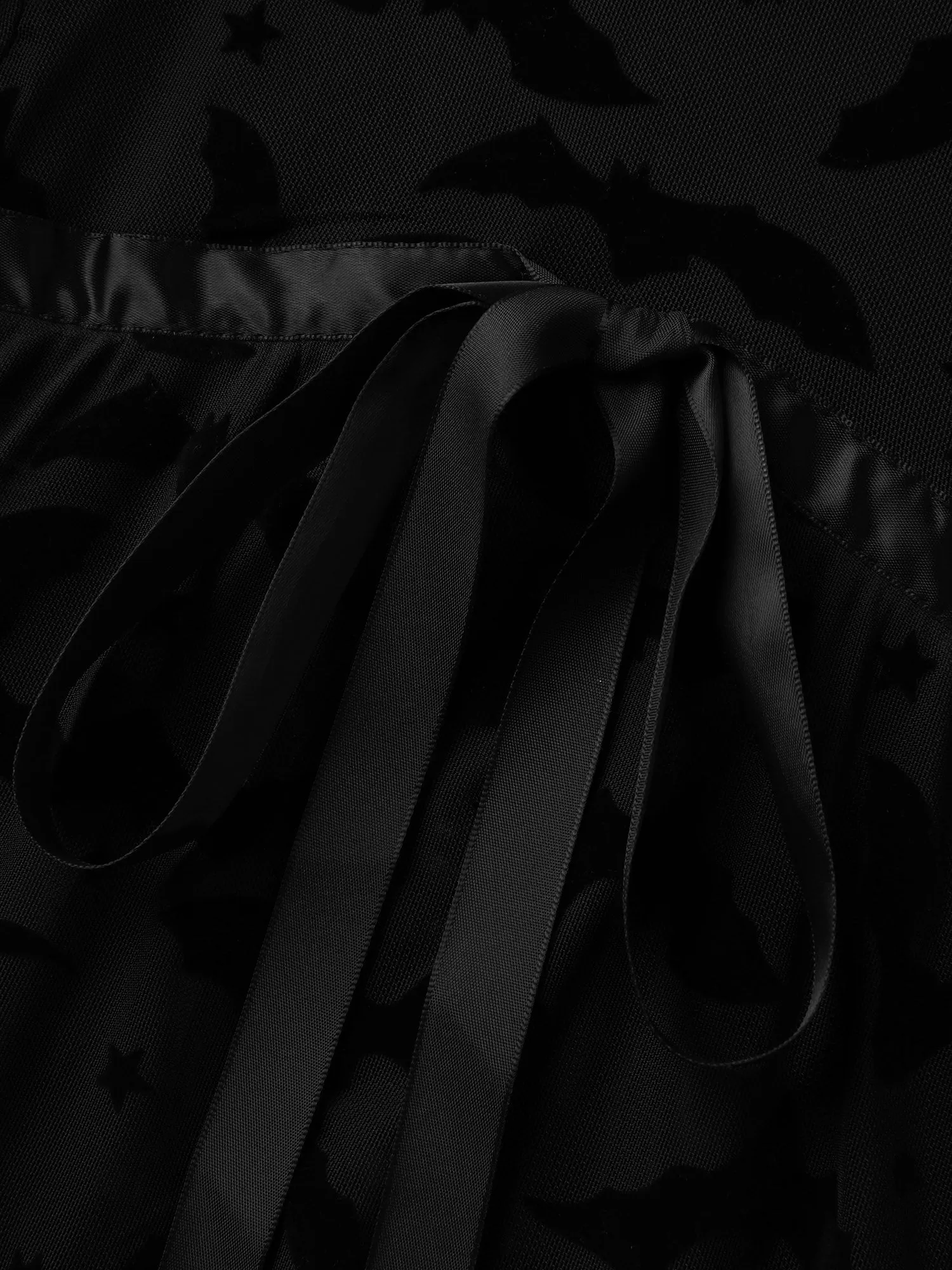 Bat Flocked Mesh Ruffled Sleep Dress sold by Bloomchic product image thumbnail 5