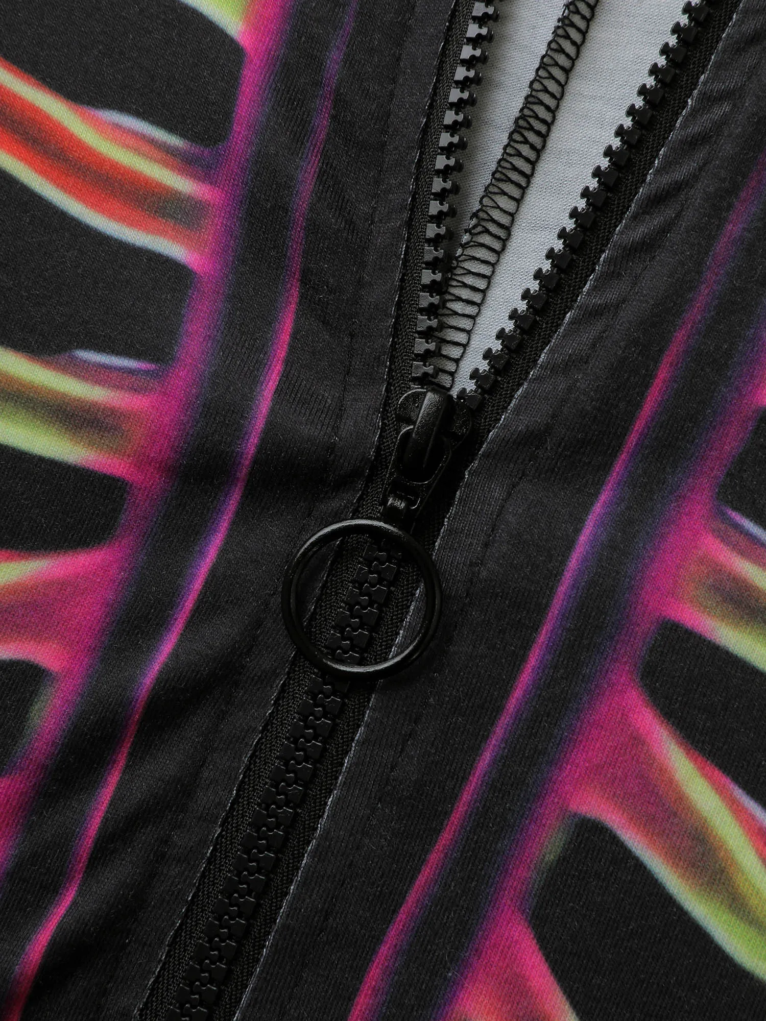 Colorful Skeleton Print Zipper Lounge Jumpsuit sold by Bloomchic product image thumbnail 5