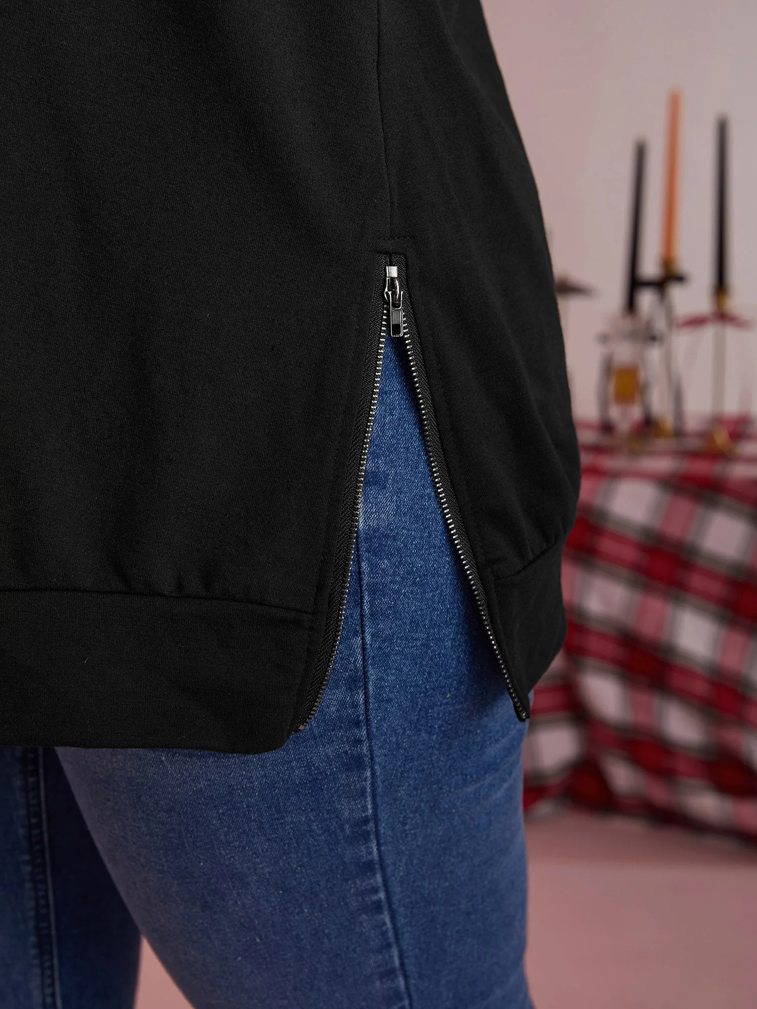 Romantic Skull Back Motif Hoodie sold by Bloomchic product image thumbnail 3