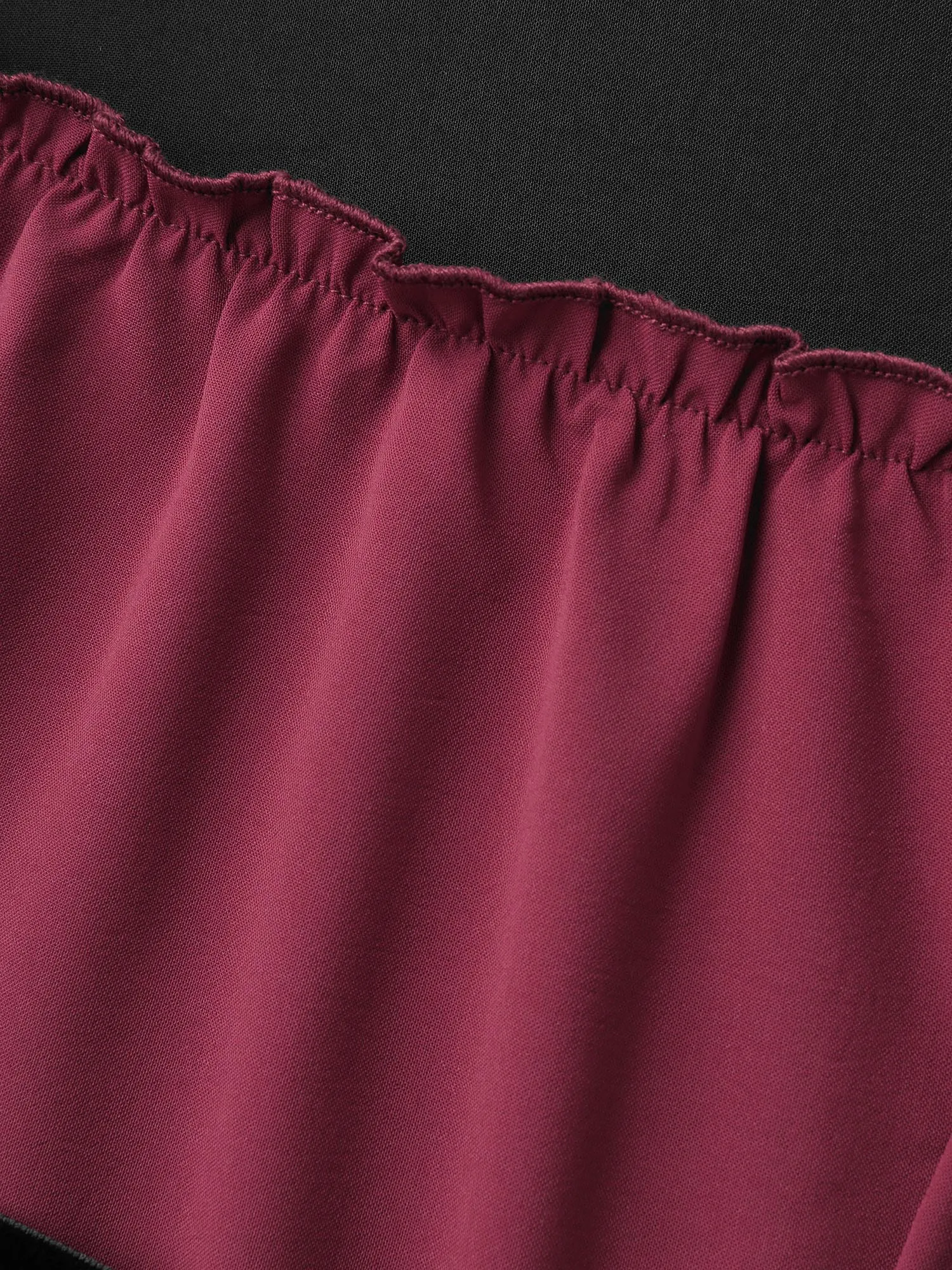 Color Contrast Cinched-Waist Knit Top sold by Bloomchic product image thumbnail 5