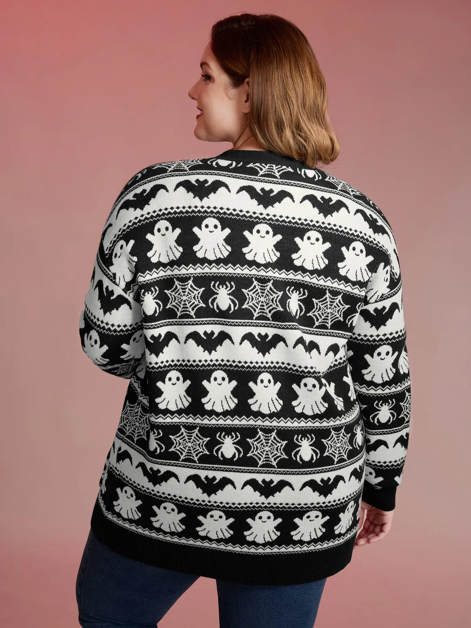 Halloween Elements Jacquard Knit Cardigan sold by Bloomchic product image thumbnail 4