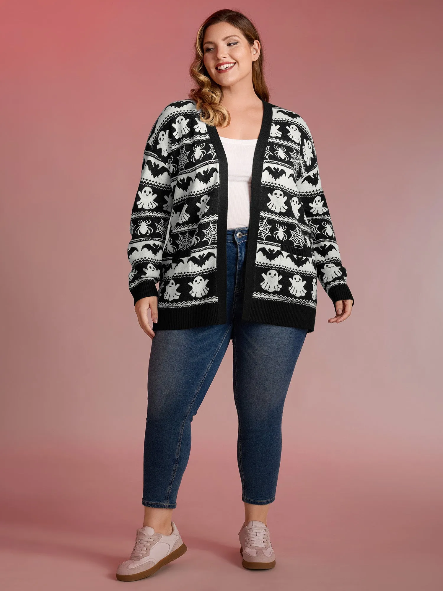 Halloween Elements Jacquard Knit Cardigan sold by Bloomchic product image thumbnail 3