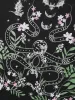 Midnight Garden Sheer Lace Trim T-Shirt sold by Bloomchic