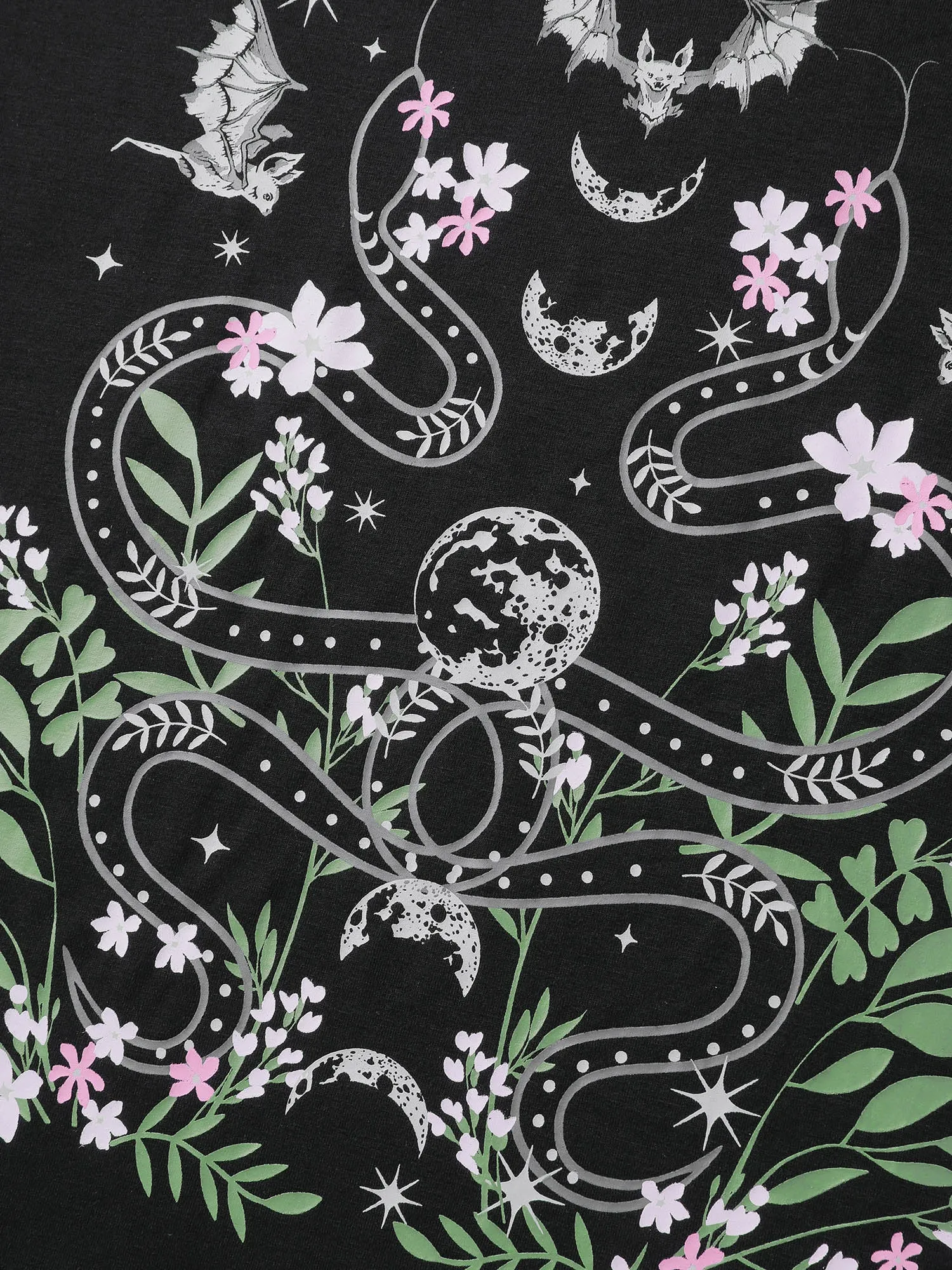 Midnight Garden Sheer Lace Trim T-Shirt sold by Bloomchic product image thumbnail 5