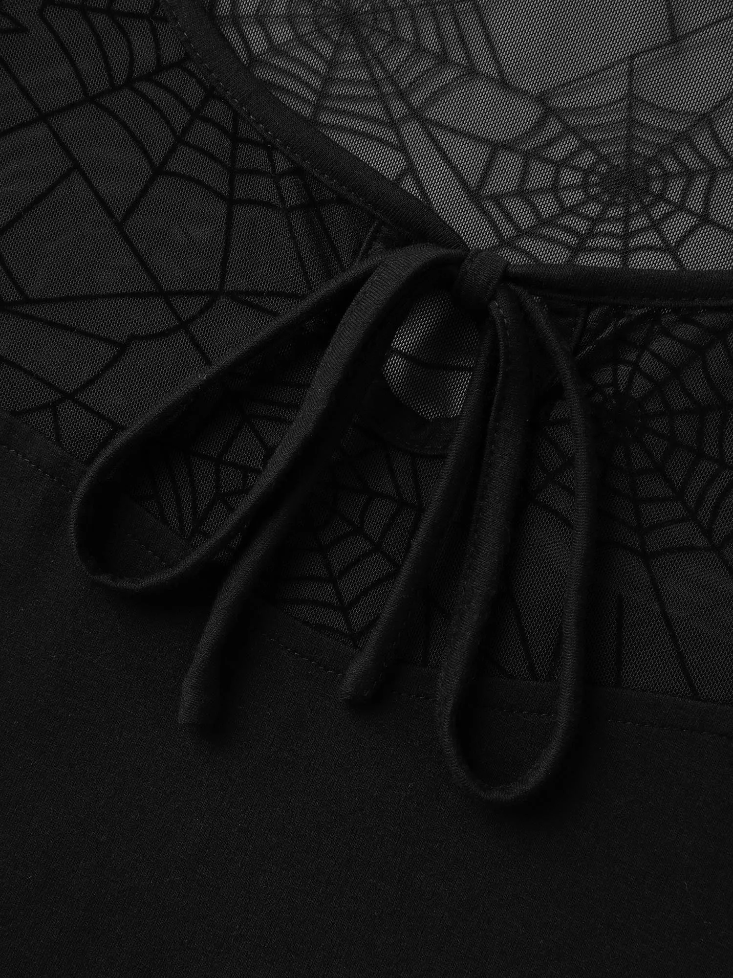 Sheer Neckline Tie Ruffled Sleeve T-Shirt sold by Bloomchic product image thumbnail 5