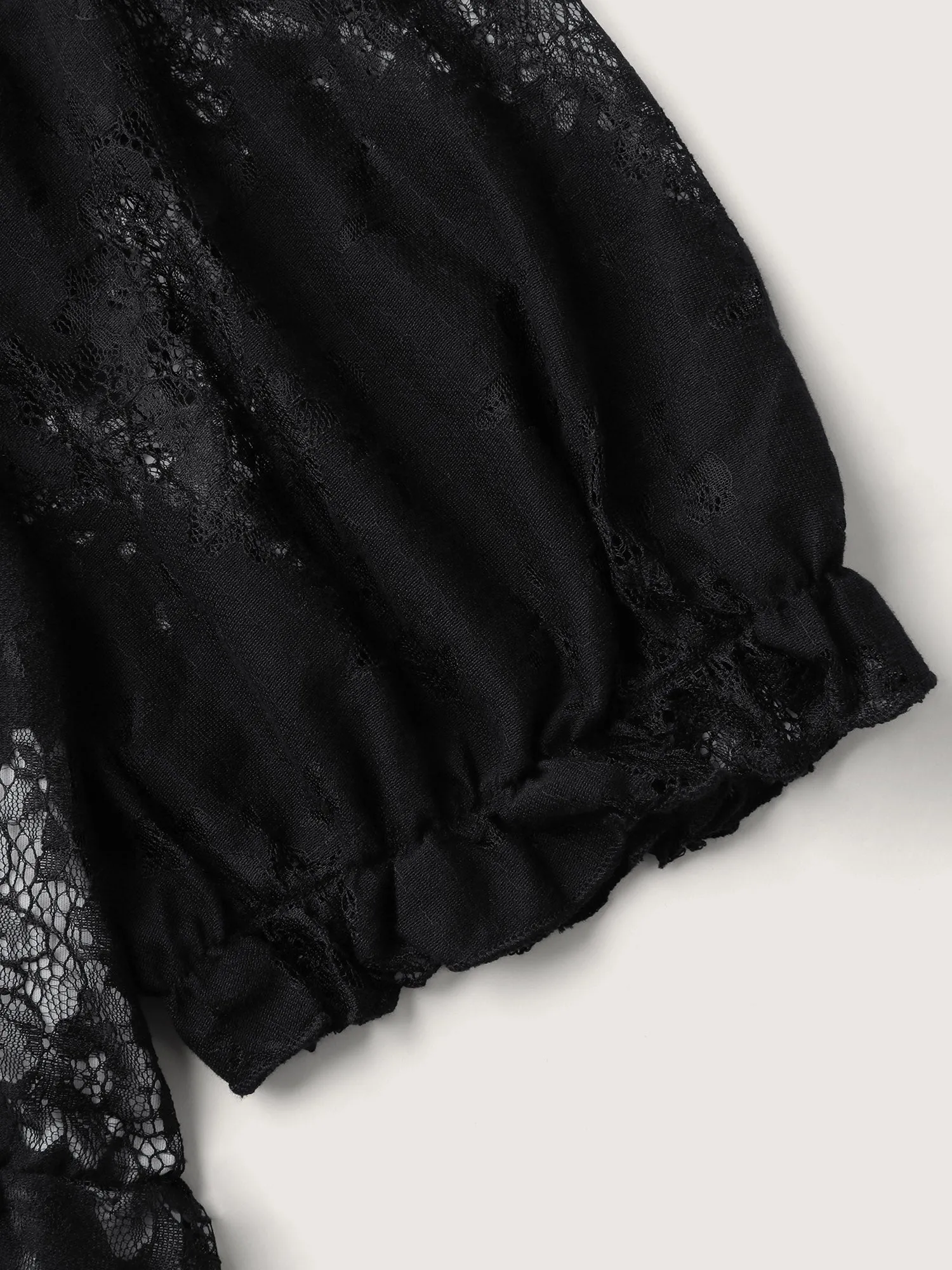 Midnight Florals Tiered Lace Knit Top sold by Bloomchic product image thumbnail 5