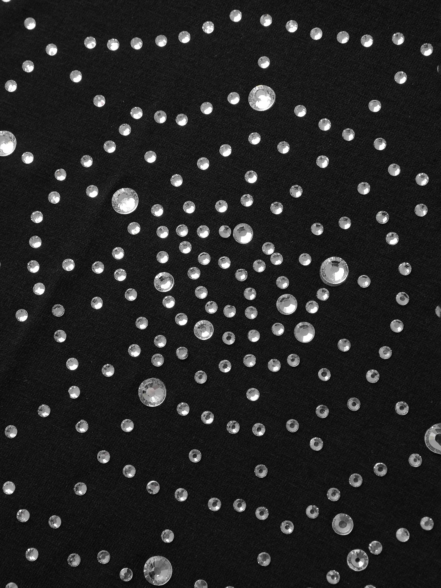 Spiderweb Rhinestone Stretchy Solid T-Shirt sold by Bloomchic product image thumbnail 5