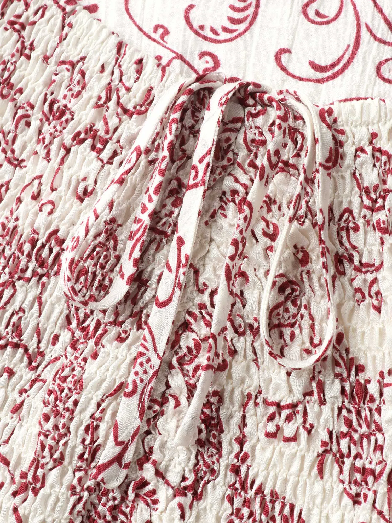 Floral Print Shirred Bust-Ease Midi Dress sold by Bloomchic product image thumbnail 5