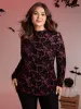 Rose Mesh Cut-Out Knit Top sold by Bloomchic
