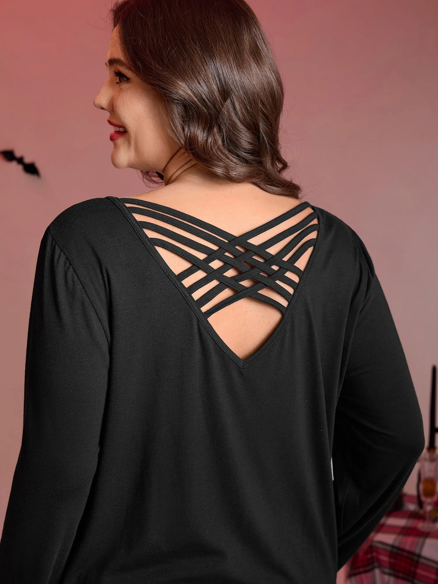 Supersoft Backless Cross-Tie T-Shirt sold by Bloomchic