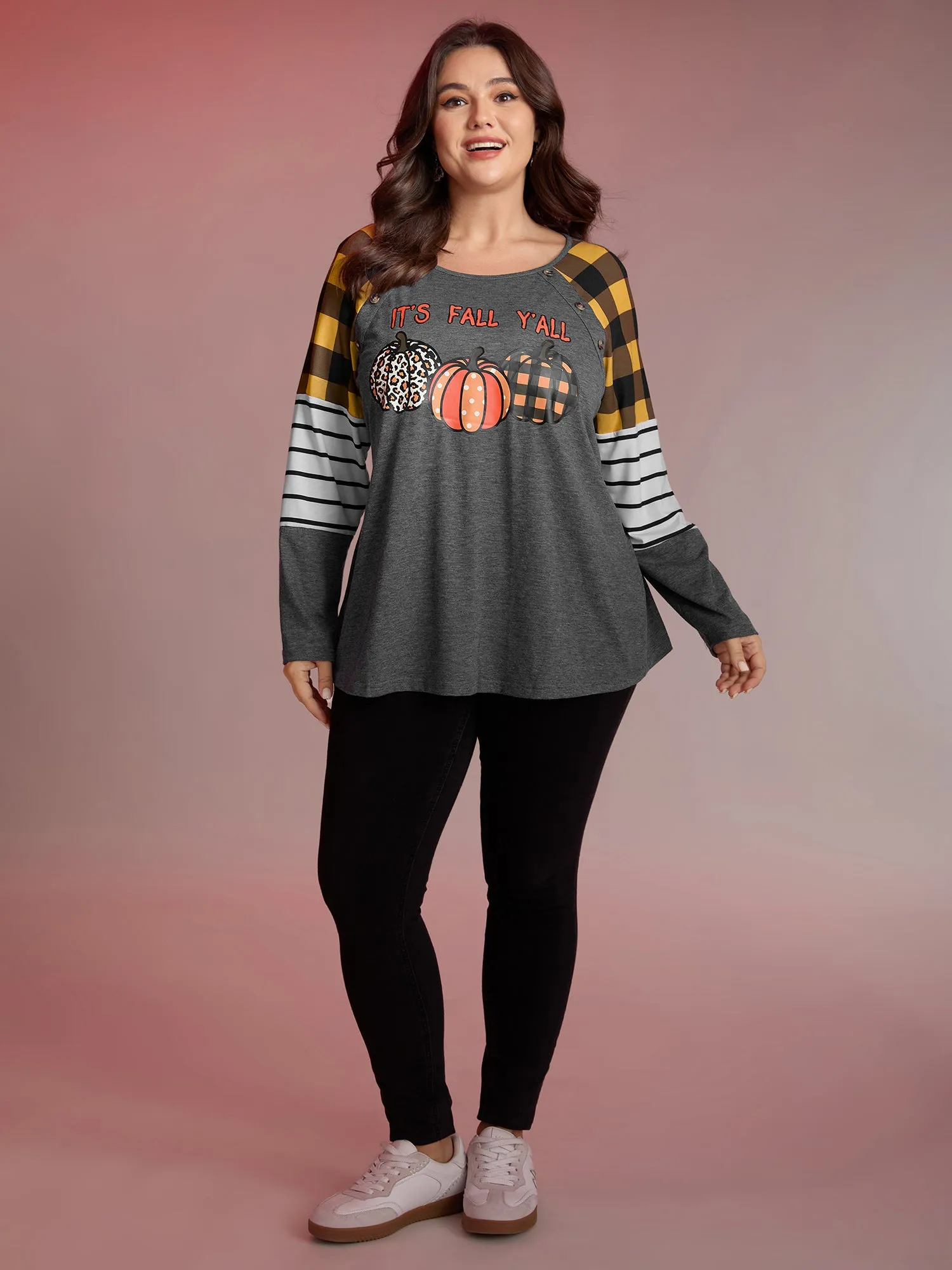 It's Fall Y'all Print T-Shirt sold by Bloomchic product image thumbnail 3
