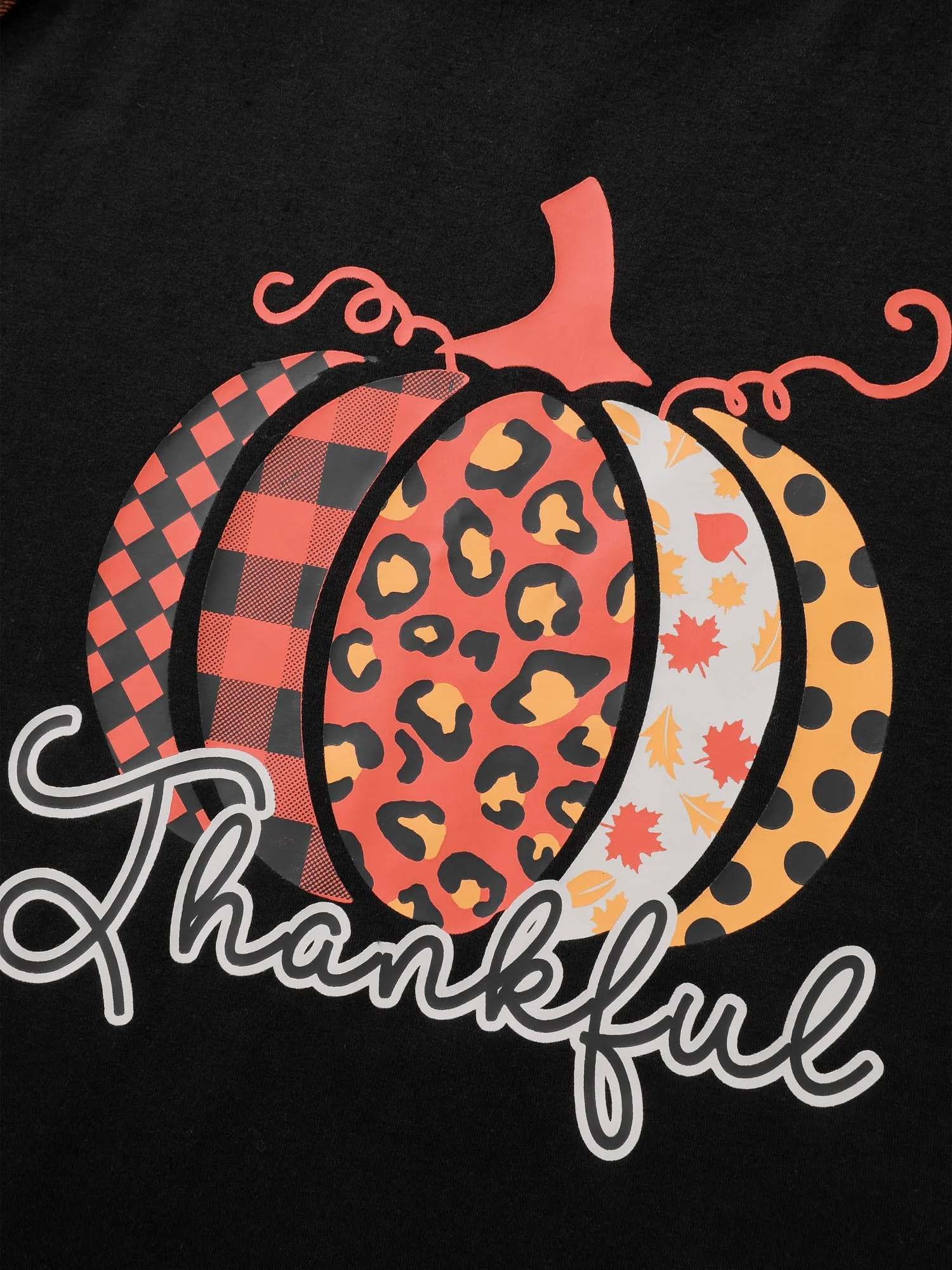 Halloween Pumpkin Plaid Stretchy Sweatshirt sold by Bloomchic product image thumbnail 5