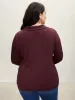 Half Zipper Adjustable Solid Sweatshirt sold by Bloomchic
