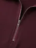 Half Zipper Adjustable Solid Sweatshirt sold by Bloomchic