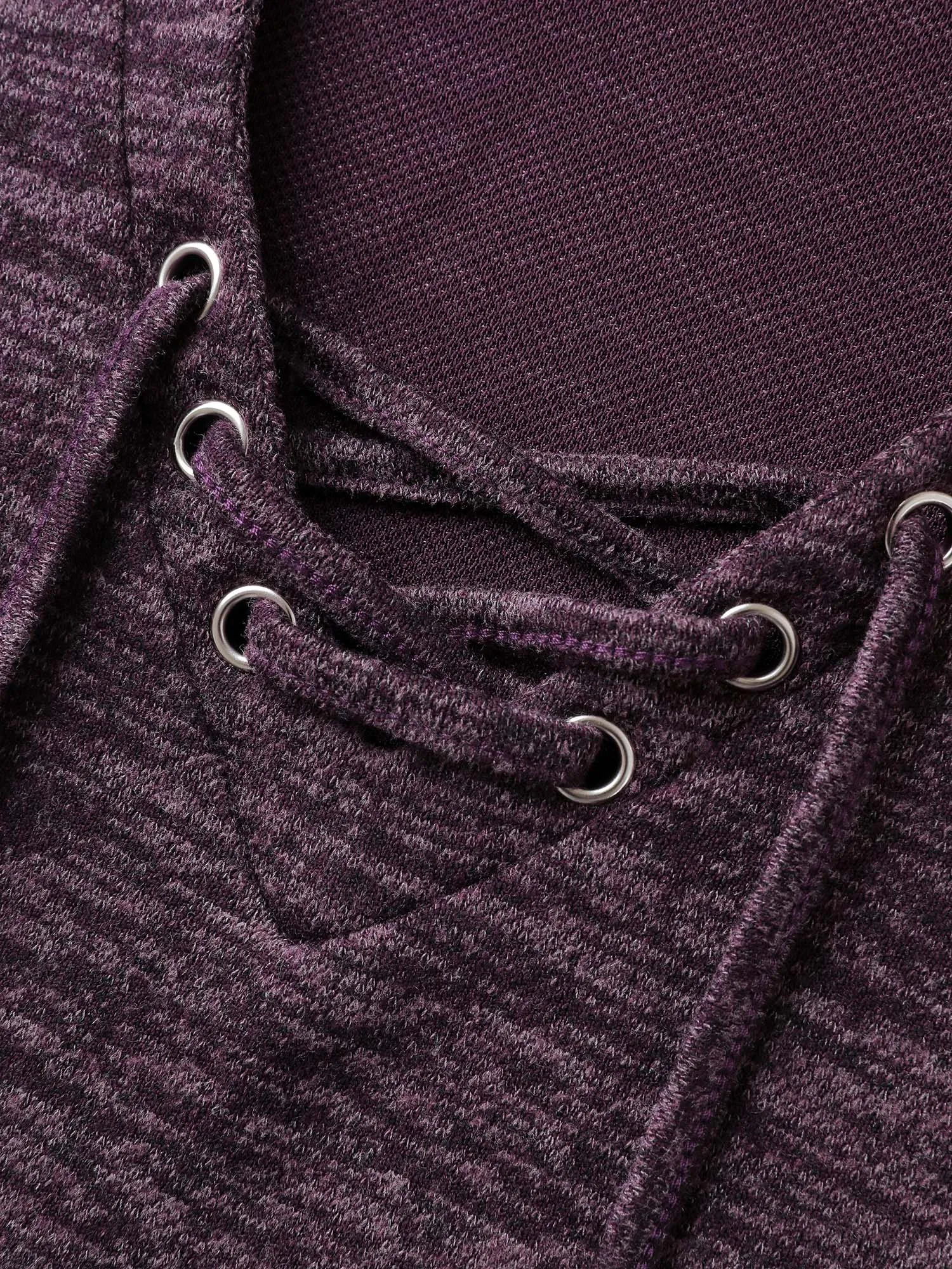 Heather Neck Cross-Tie Hoodie sold by Bloomchic product image thumbnail 5