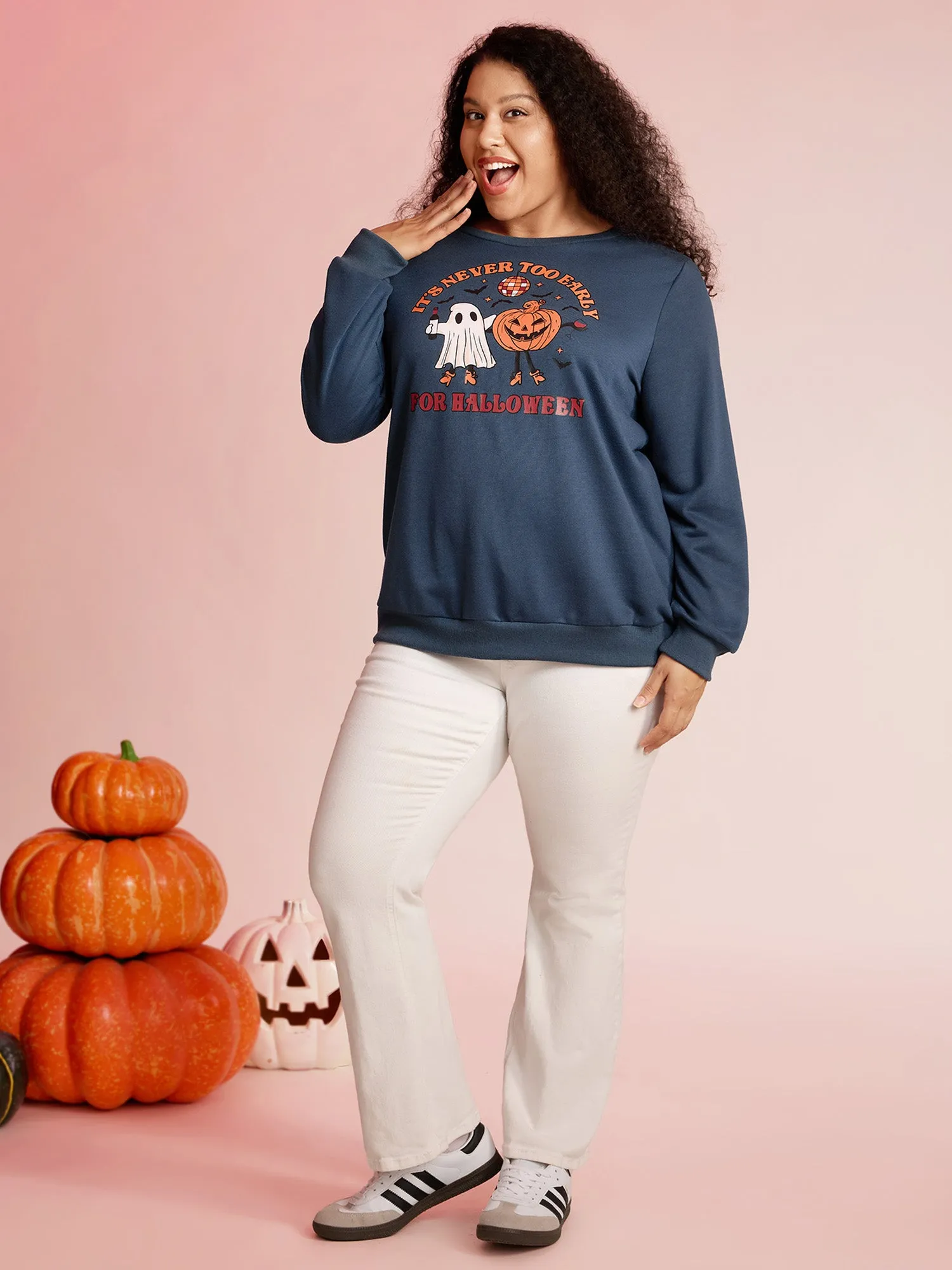 Never Too Early For Halloween Sweatshirt sold by Bloomchic product image thumbnail 3