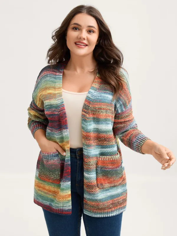 Gradual Color Change Textured Knit Cardigan sold by Bloomchic