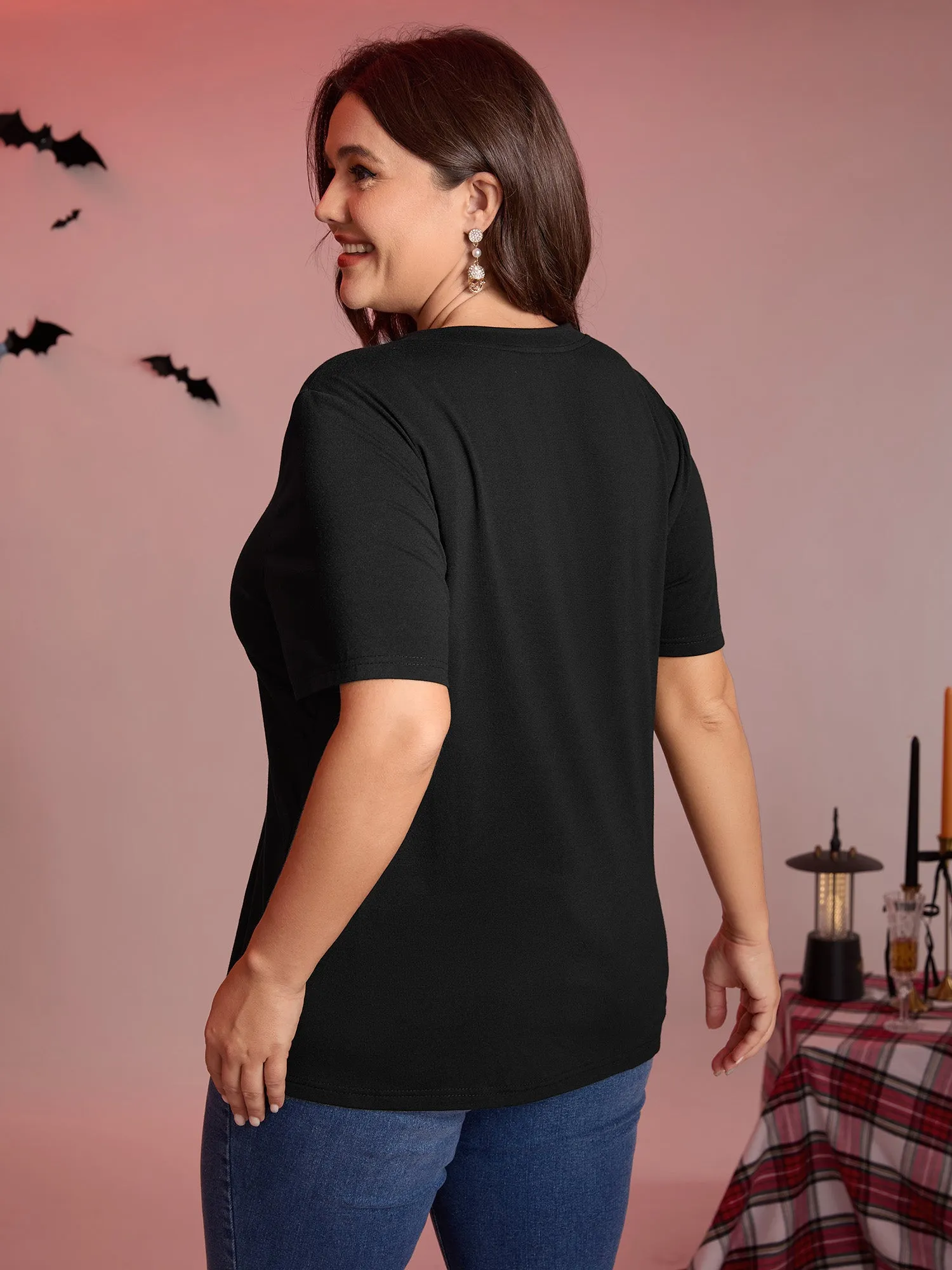 Tarot Card Pattern Lace Cut-Out Top sold by Bloomchic product image thumbnail 4