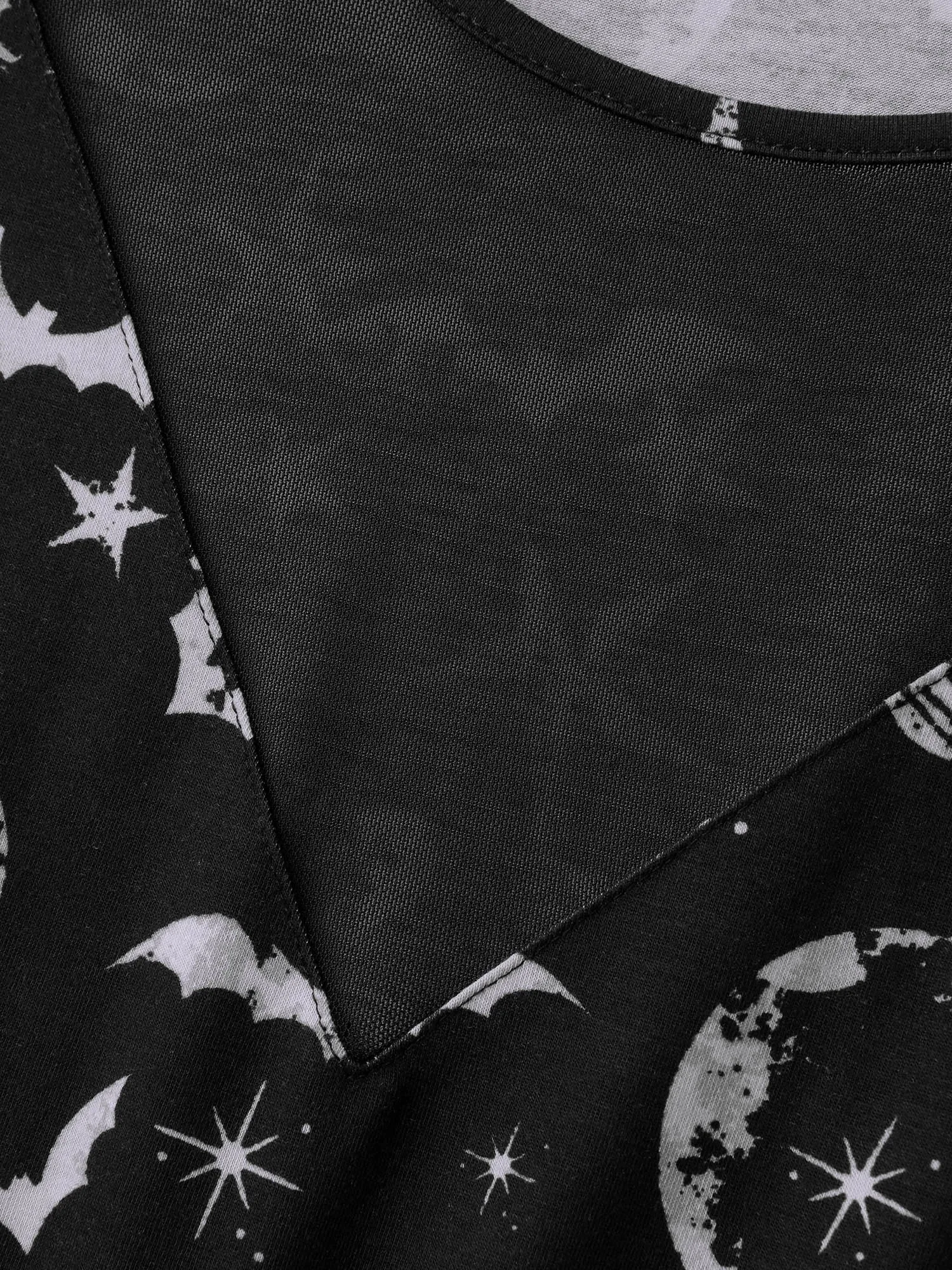 Celestial Halloween Print Sheer Pockets Maxi Dress sold by Bloomchic product image thumbnail 5