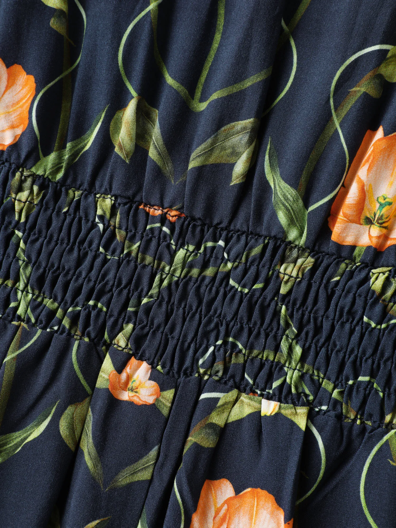 Supersoft Floral Print Shirred Midi Dress sold by Bloomchic product image thumbnail 5