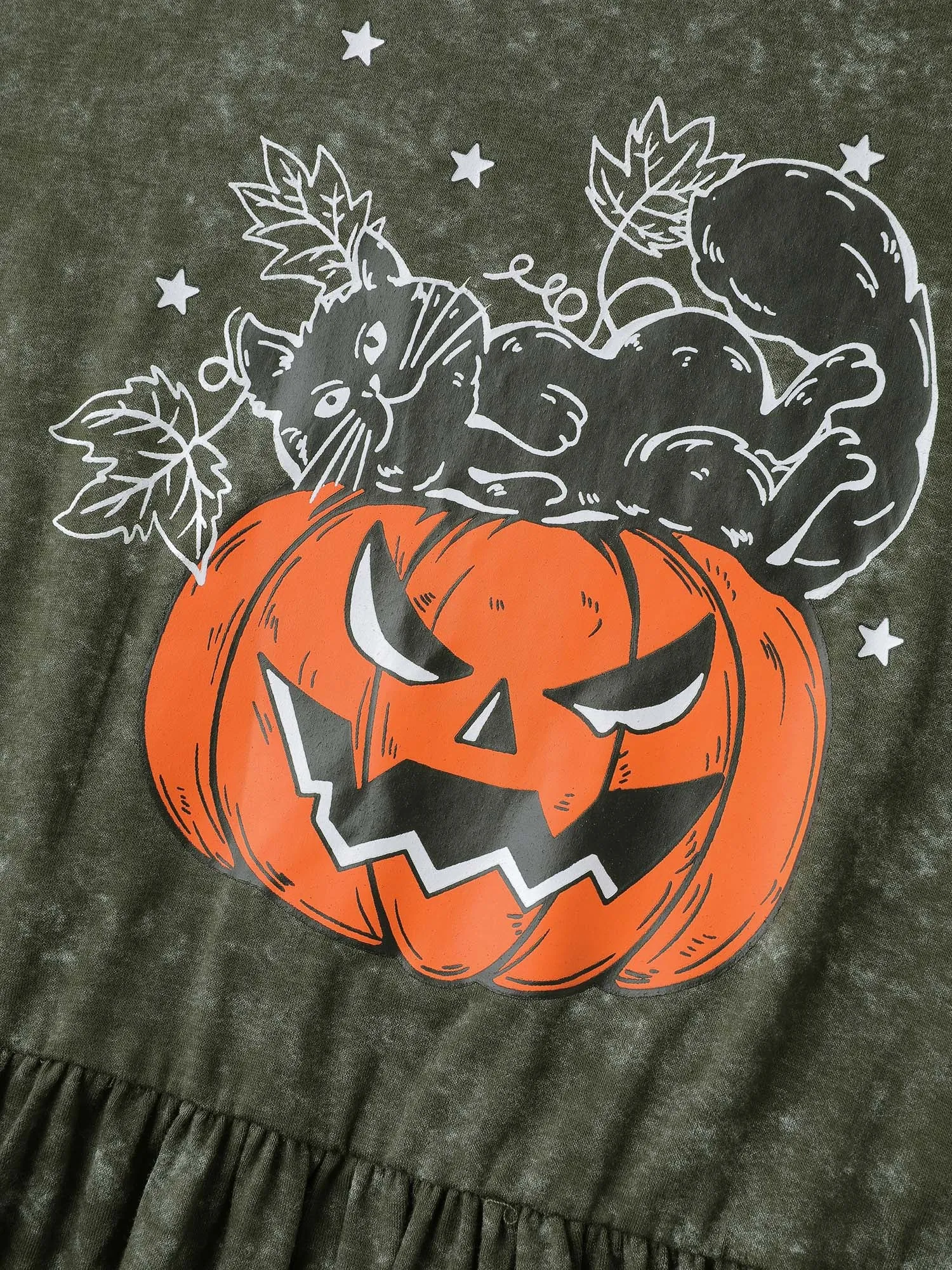 Spooky Pumpkin Motif Snowflake Effect Midi Dress sold by Bloomchic product image thumbnail 5