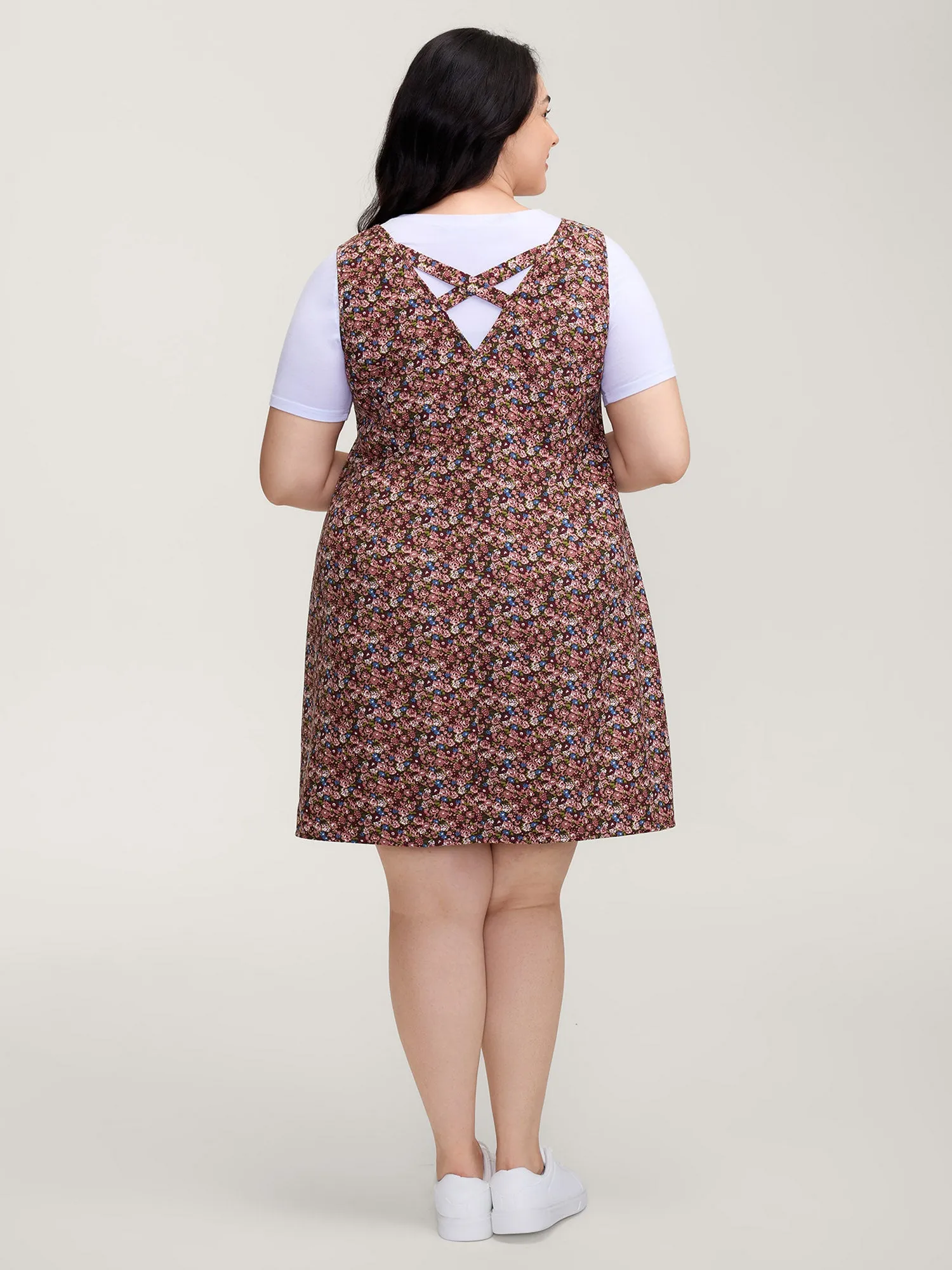 Velvety Thick Fabric Patch Pocket Midi Dress sold by Bloomchic product image thumbnail 4