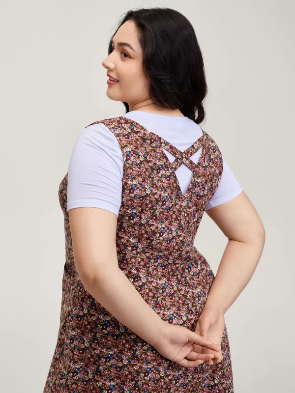 Velvety Thick Fabric Patch Pocket Midi Dress sold by Bloomchic