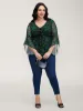 Floral Print Adjustable Bodice Mesh Top sold by Bloomchic