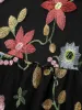 Floral Embroidered Mesh Knit Top sold by Bloomchic