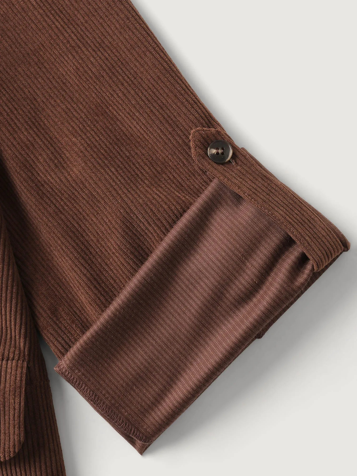 Corduroy Gathered Sleeve Ribbed Collar Blazer sold by Bloomchic product image thumbnail 5