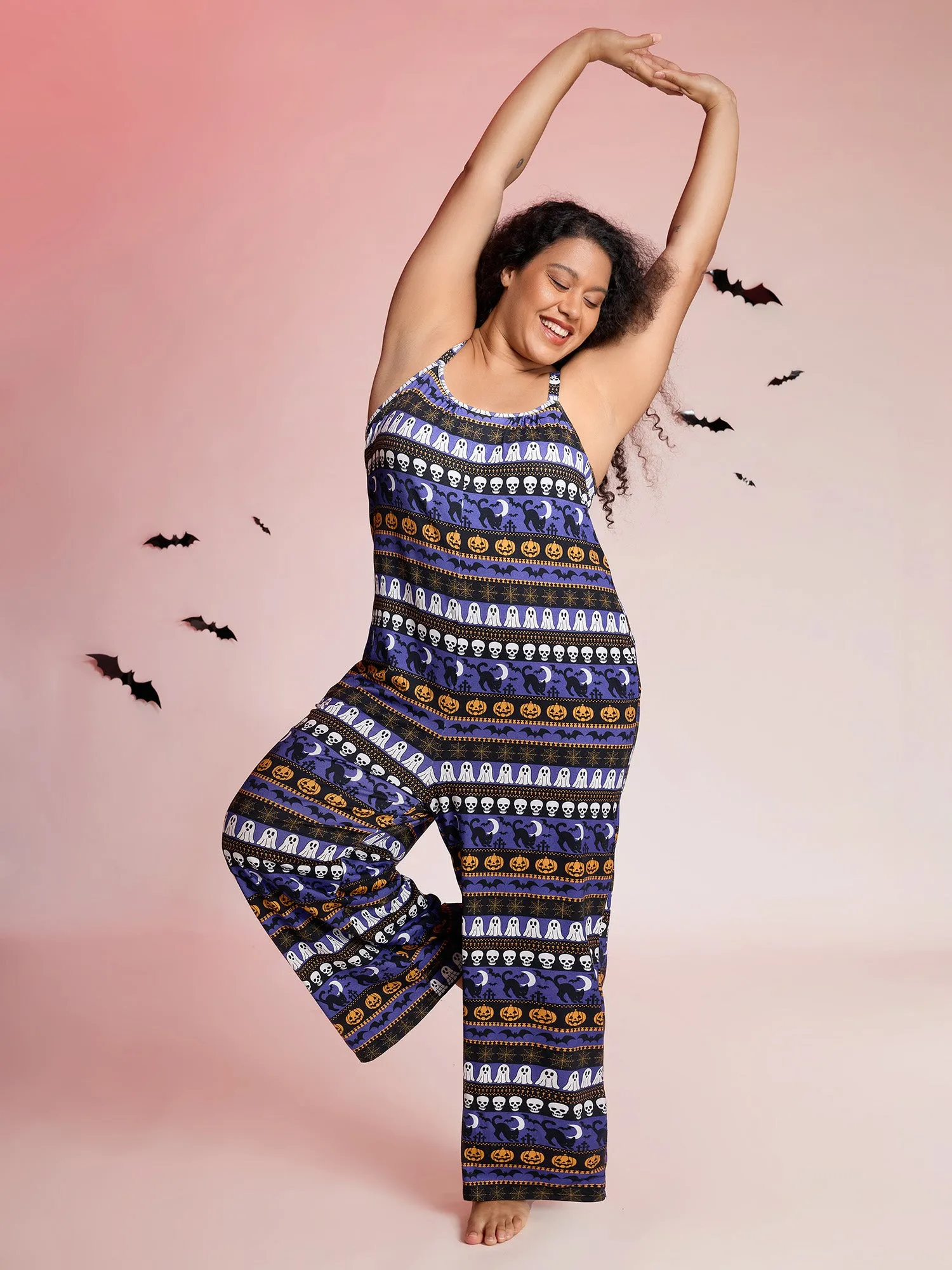 Supersoft Halloween Print Pockets Sleep Jumpsuit sold by Bloomchic product image thumbnail 3