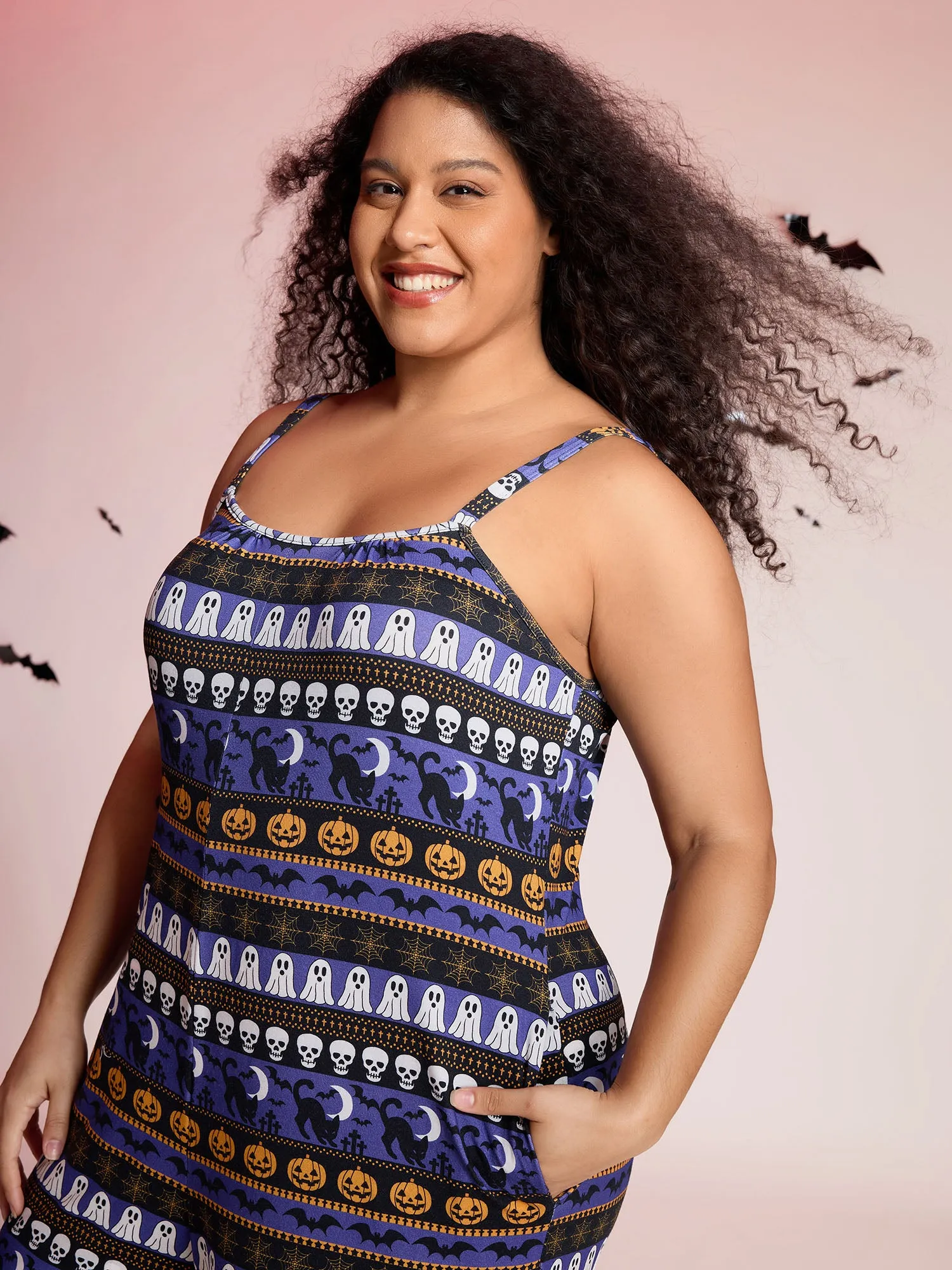 Supersoft Halloween Print Pockets Sleep Jumpsuit sold by Bloomchic product image thumbnail 2