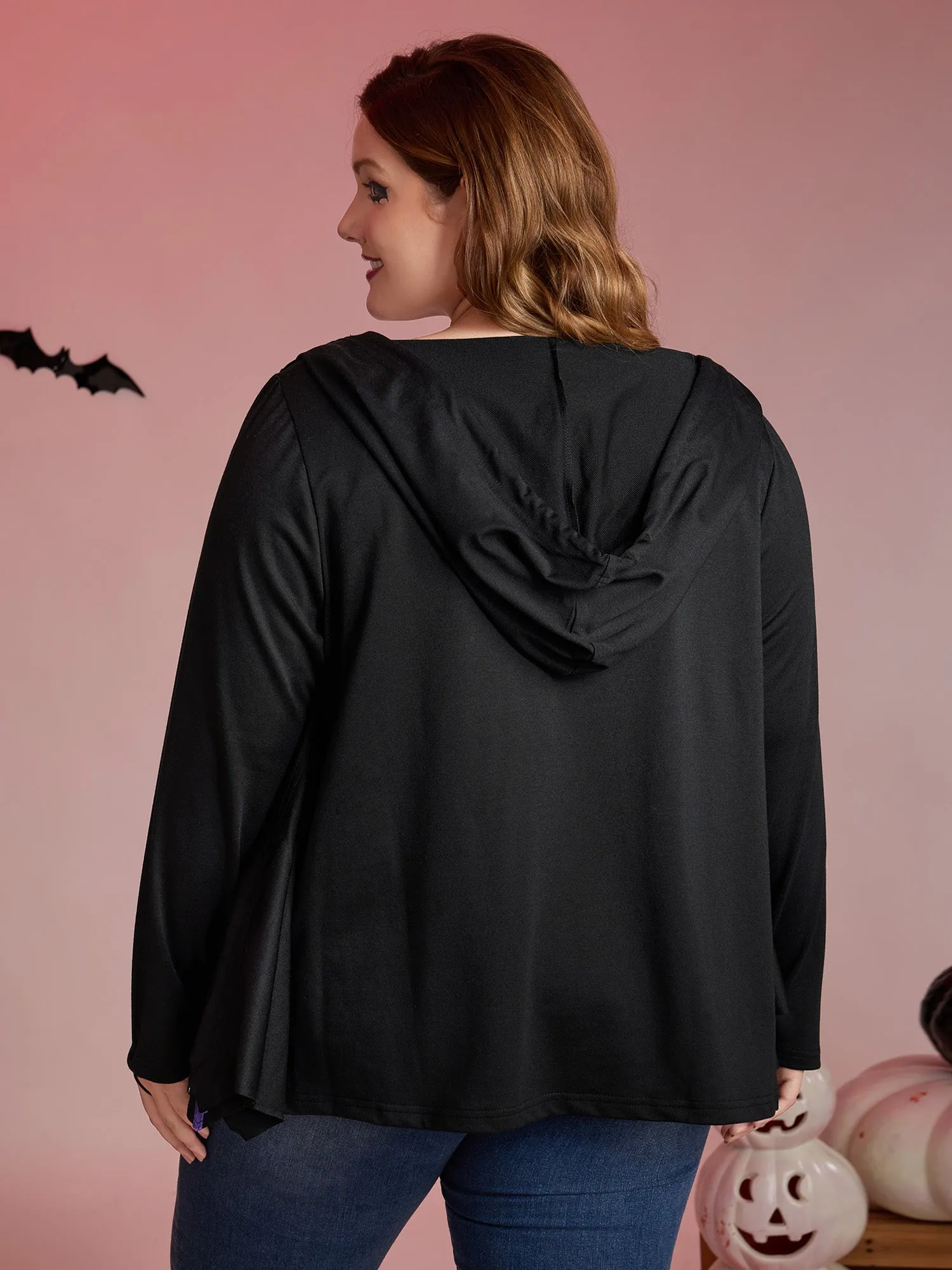 Bat-Shaped Contrast Stretchy Jacket sold by Bloomchic product image thumbnail 5