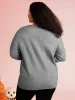 Spooky Cats Jacquard Pattern Pullover sold by Bloomchic