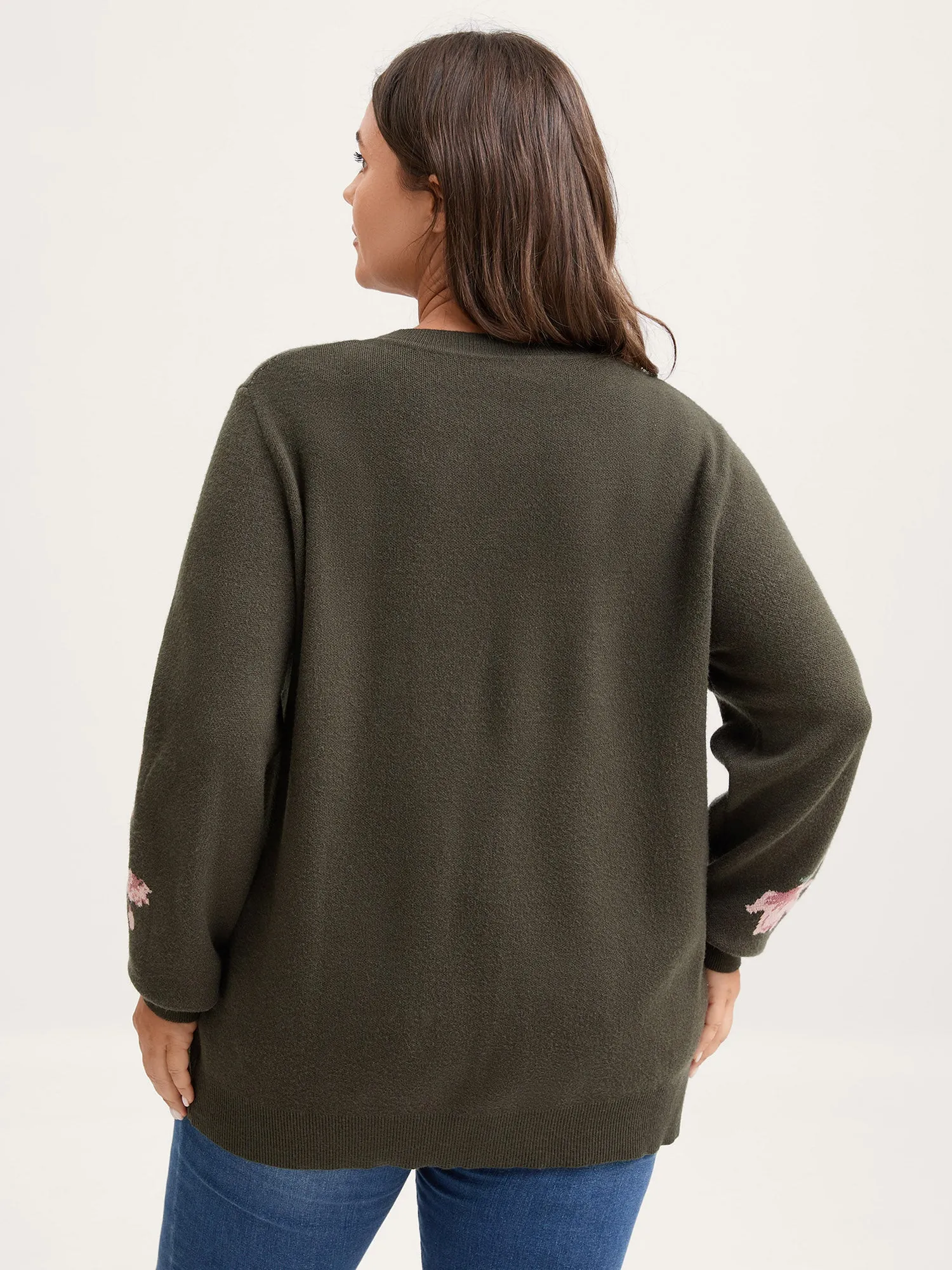 Supersoft Floral Print Button-Down Knit Cardigan sold by Bloomchic product image thumbnail 5