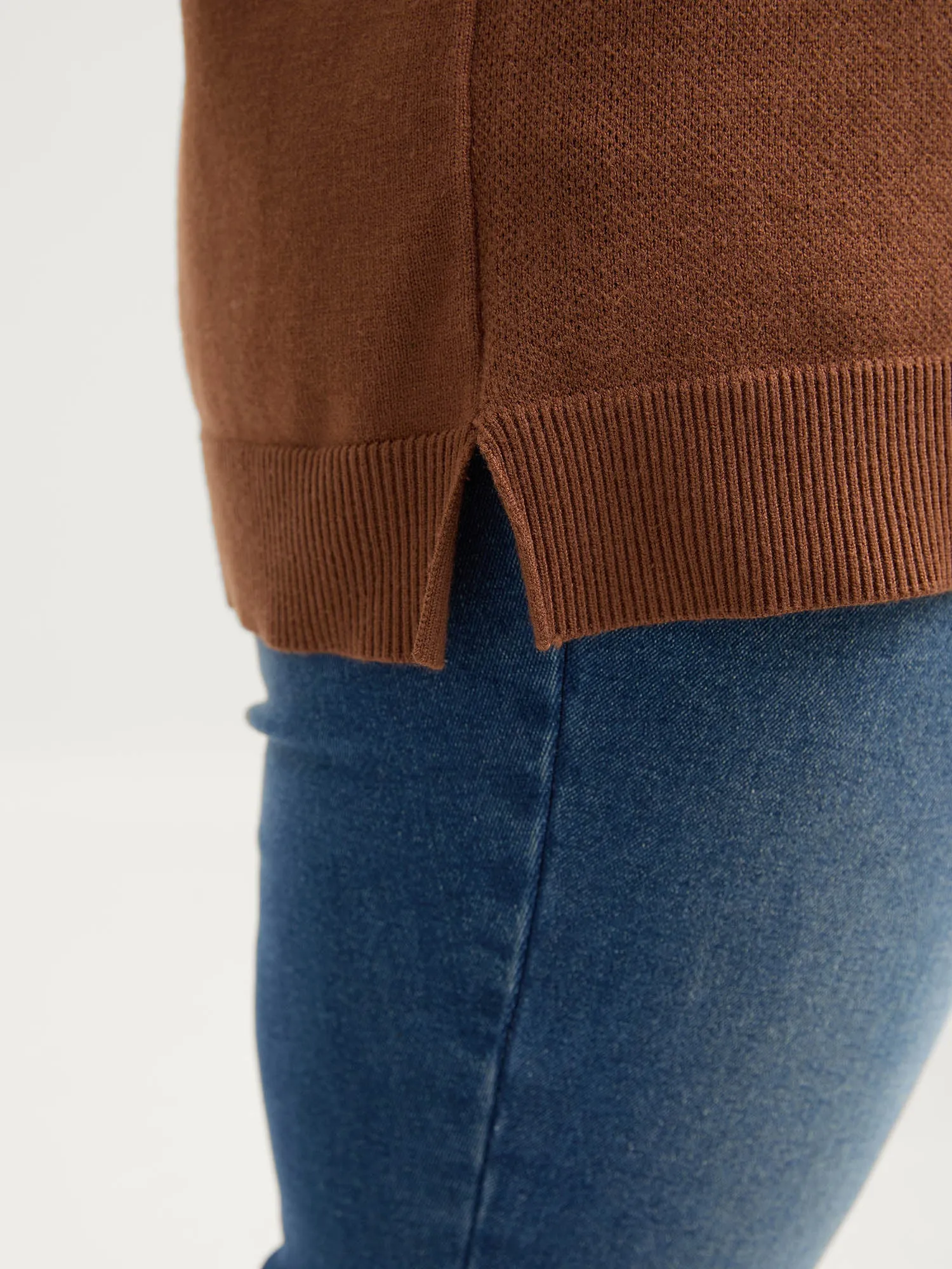 Leopard Jacquard Colorblock Pullover sold by Bloomchic product image thumbnail 4