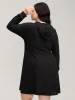 Textured Neck Cut-Out A-Line Midi Dress sold by Bloomchic