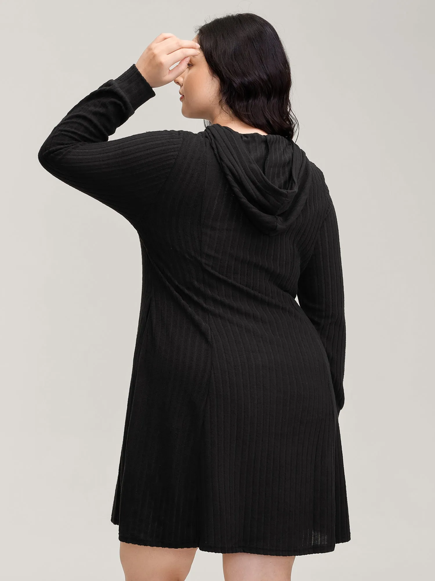 Textured Neck Cut-Out A-Line Midi Dress sold by Bloomchic product image thumbnail 4